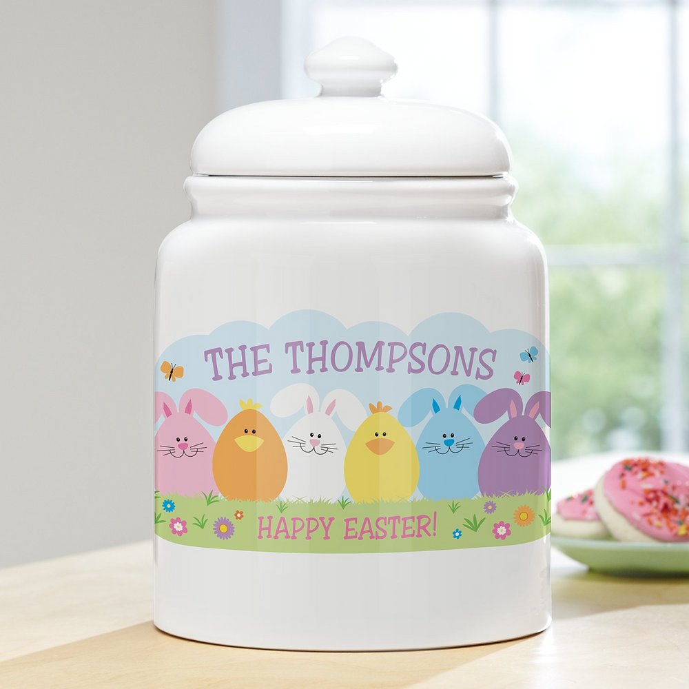 Springtime Friends Personalized Cookie Jar