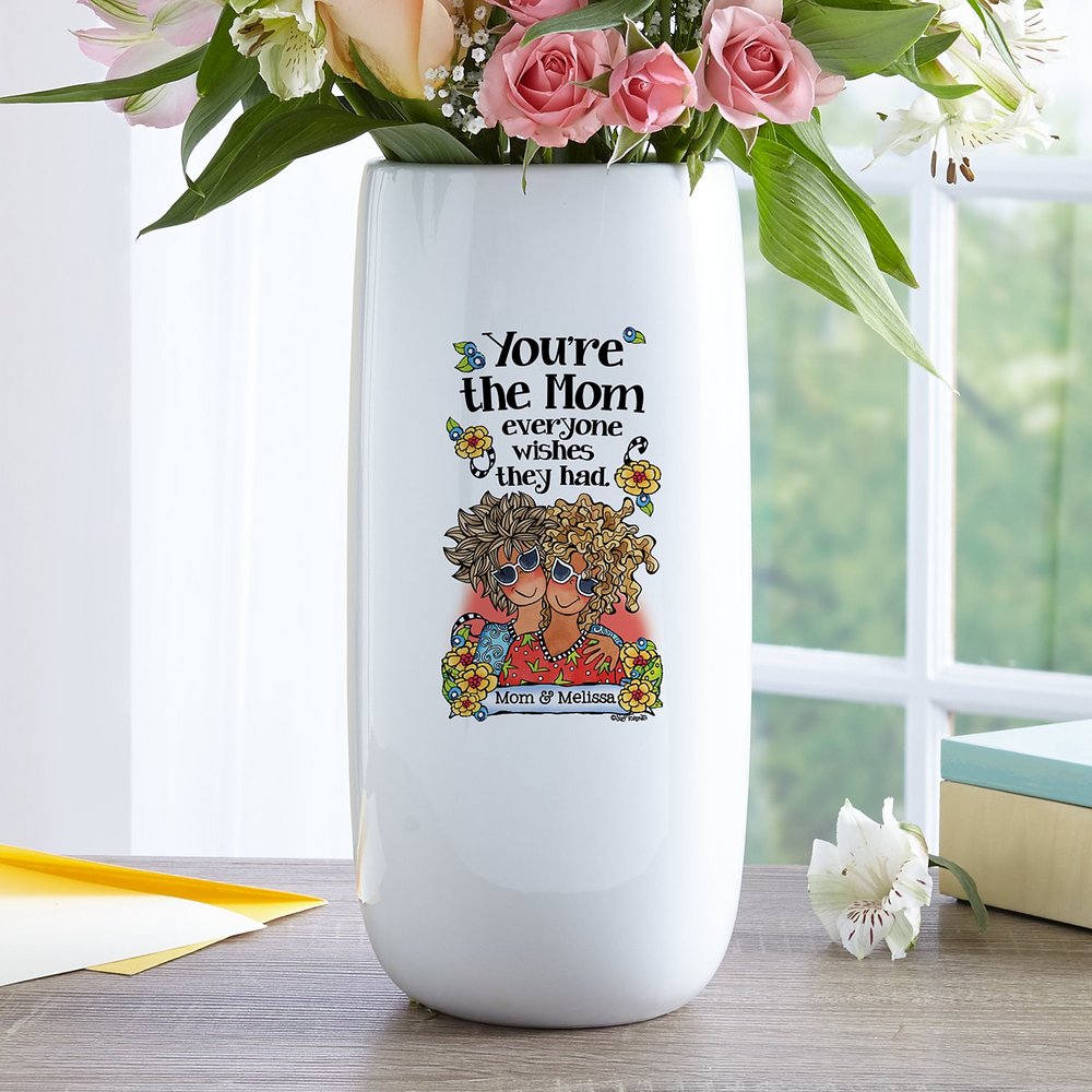 The Mom Everyone Admires Personalized Vase by Suzy Toronto