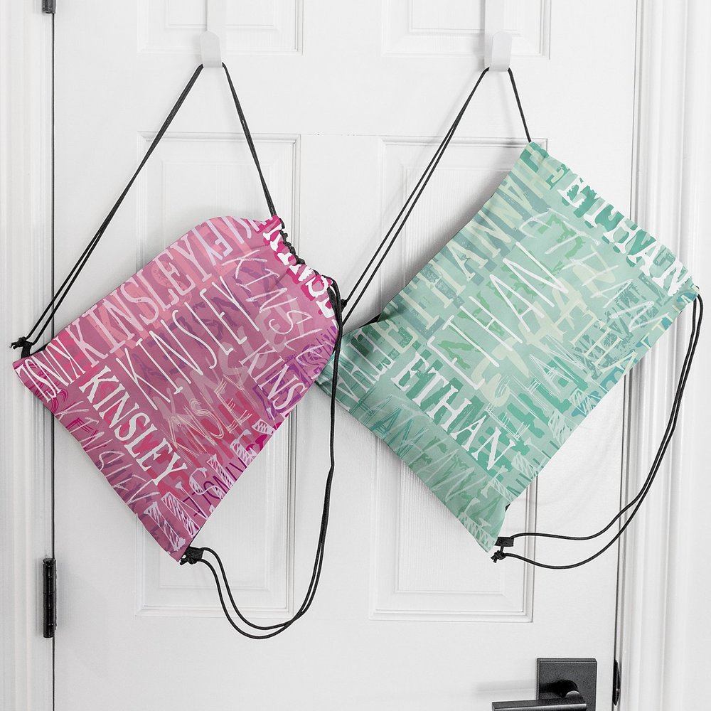 My Style Allover Print Personalized Drawstring Bags