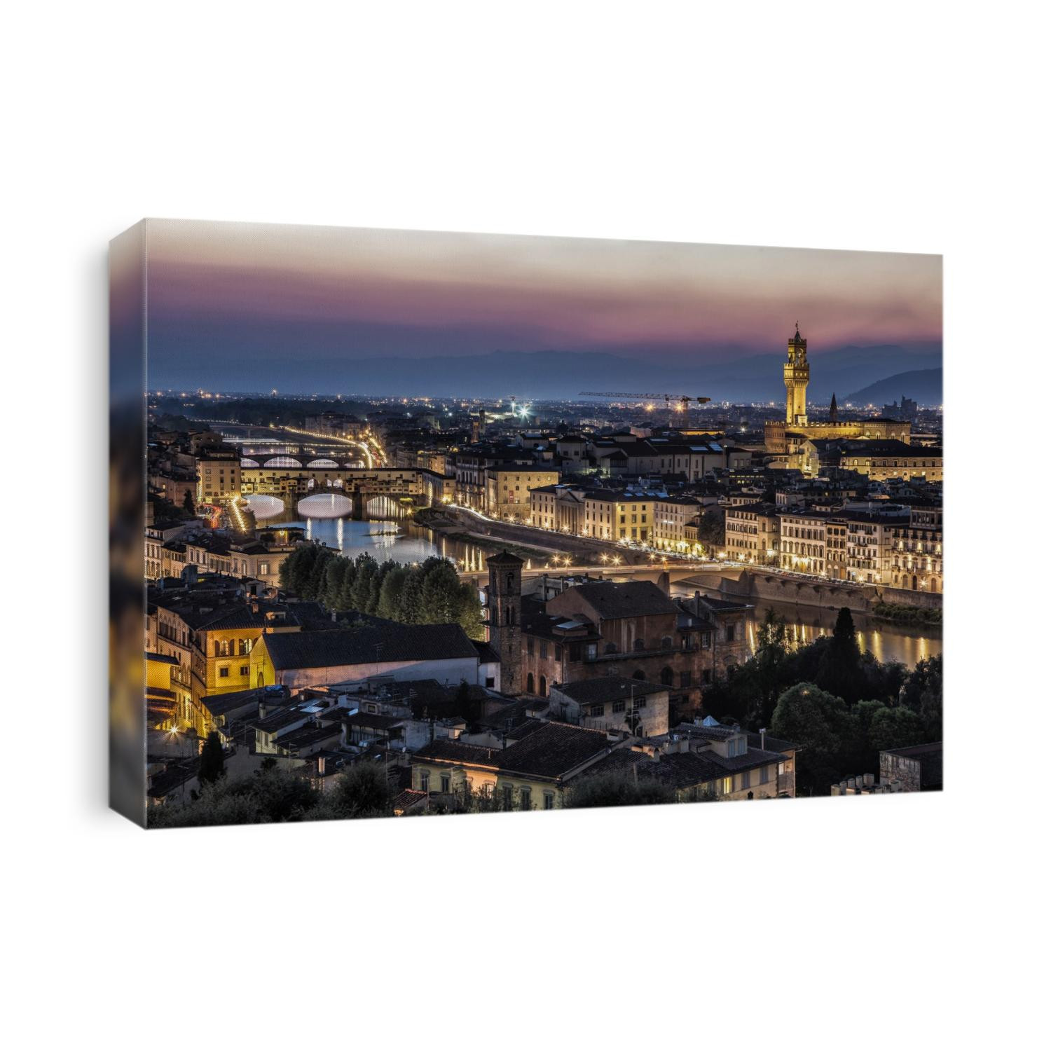 Florence from above after dark