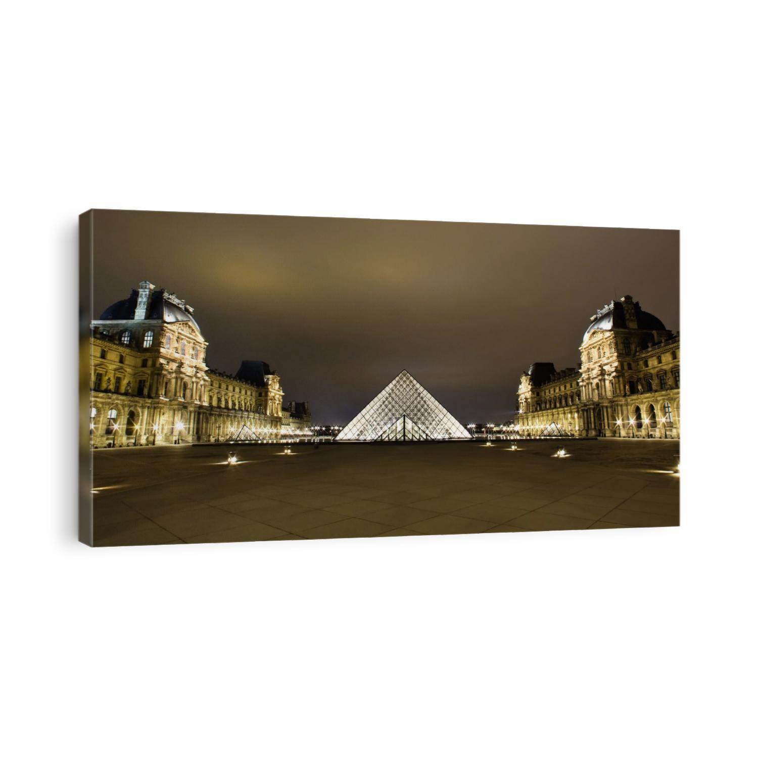 The Louvre in Paris after dark