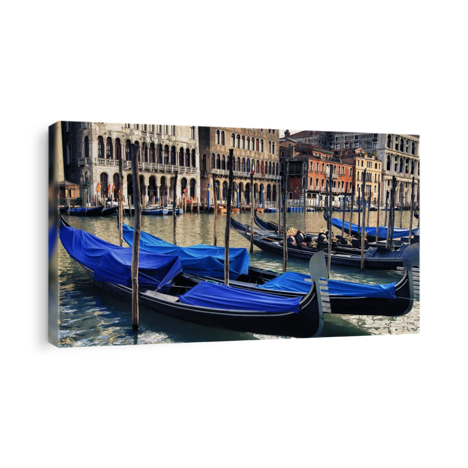 The Grand Canal and gondolas in Venice, Italy