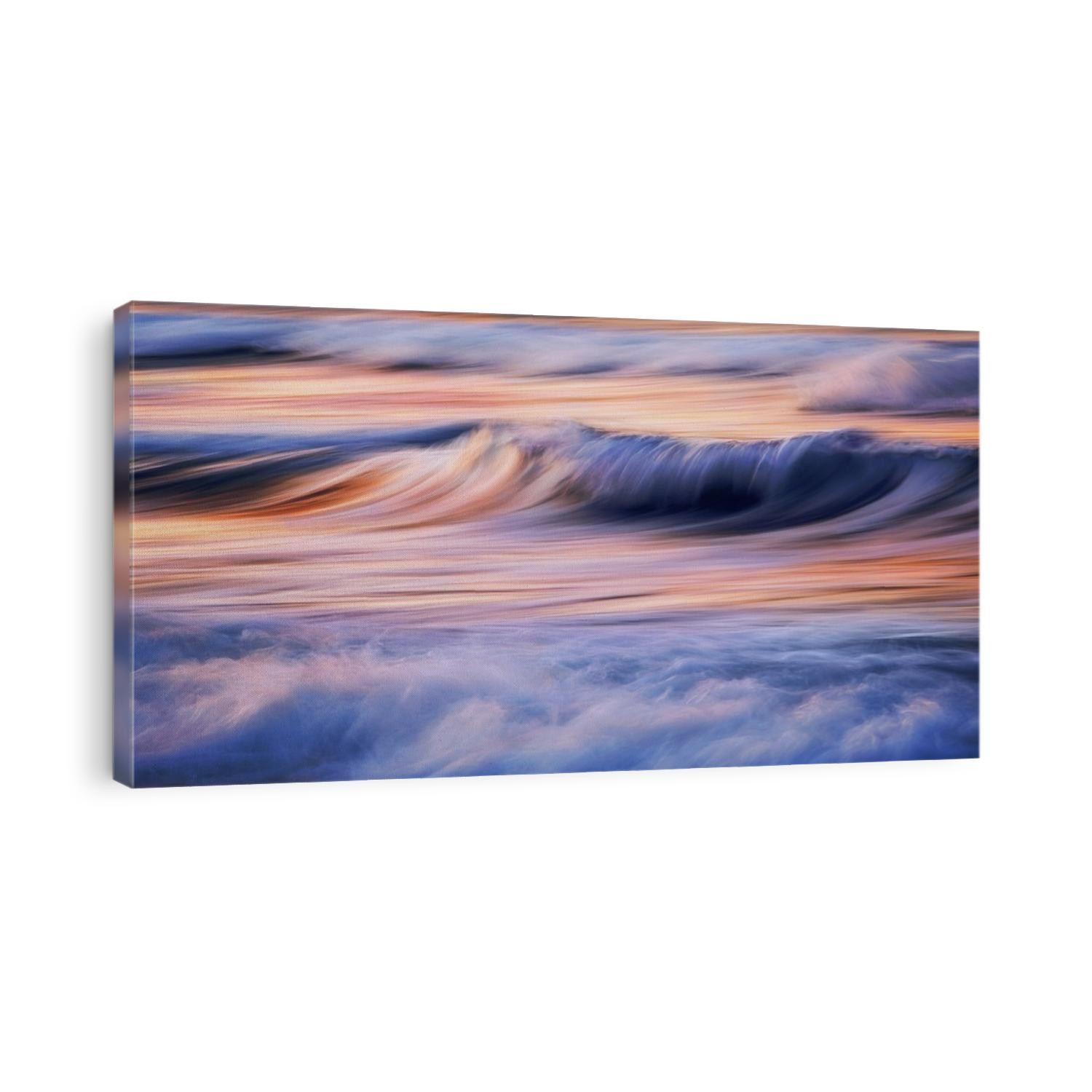 Waves at sunset in Greece