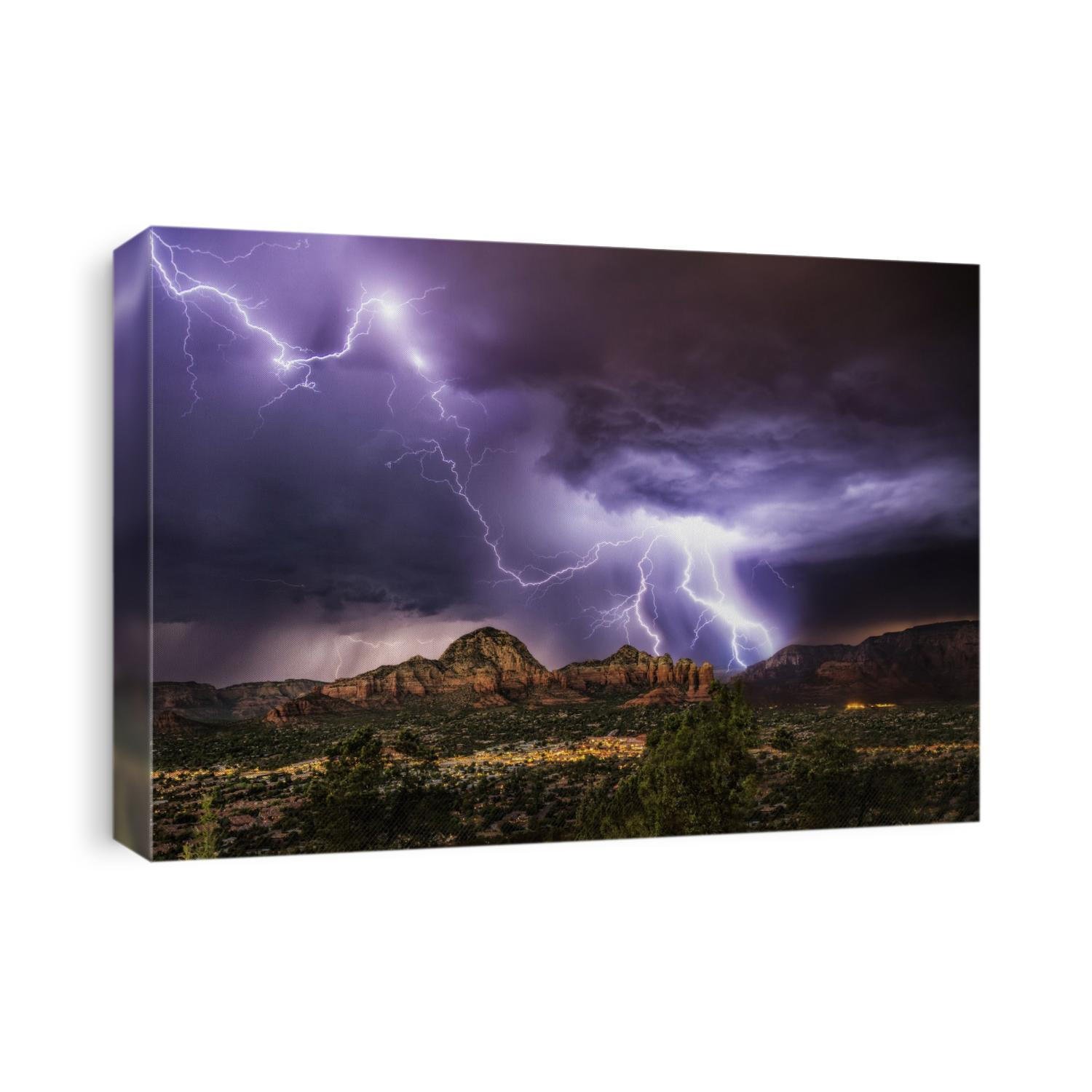 Lightning storm over Sedona, Arizona