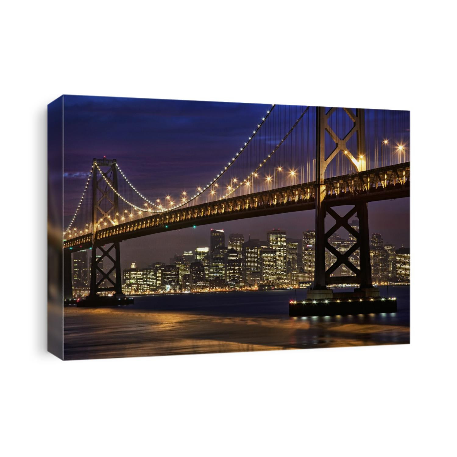 The Oakland Bay Bridge at dusk