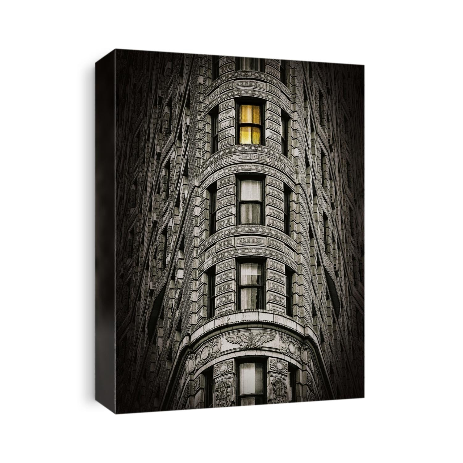 The Flatiron Building in New York City after dark
