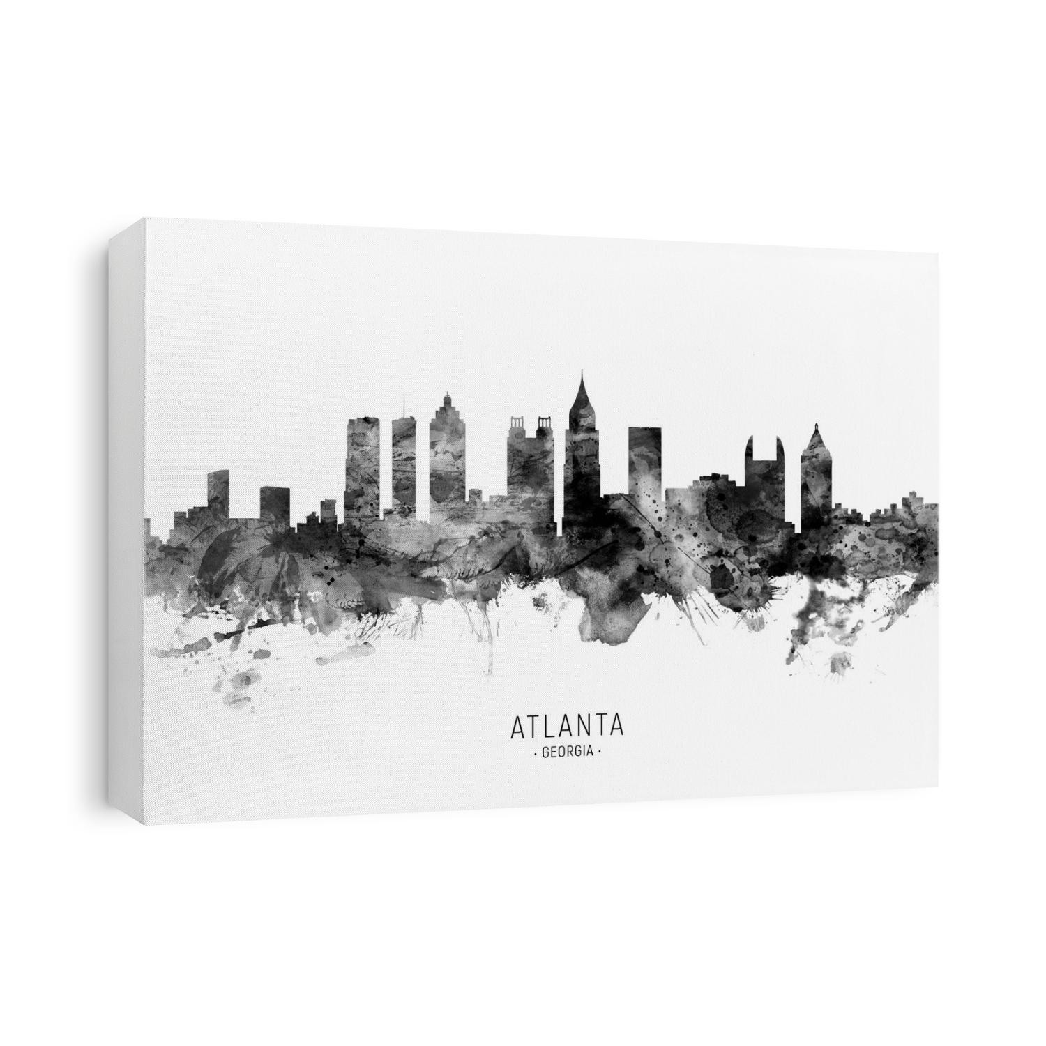 Watercolor art print of the skyline of Atlanta, Georgia, United States