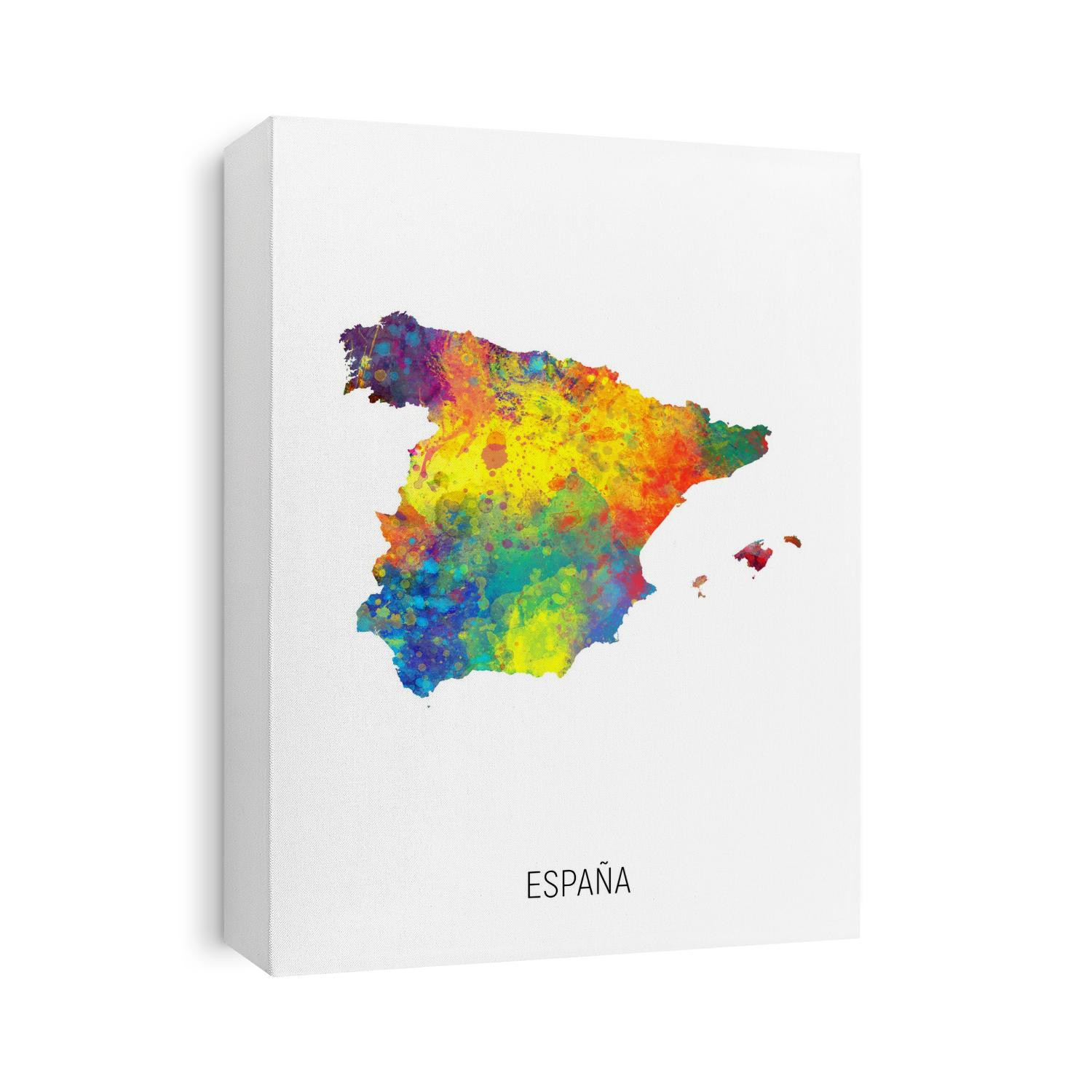A watercolor map of España