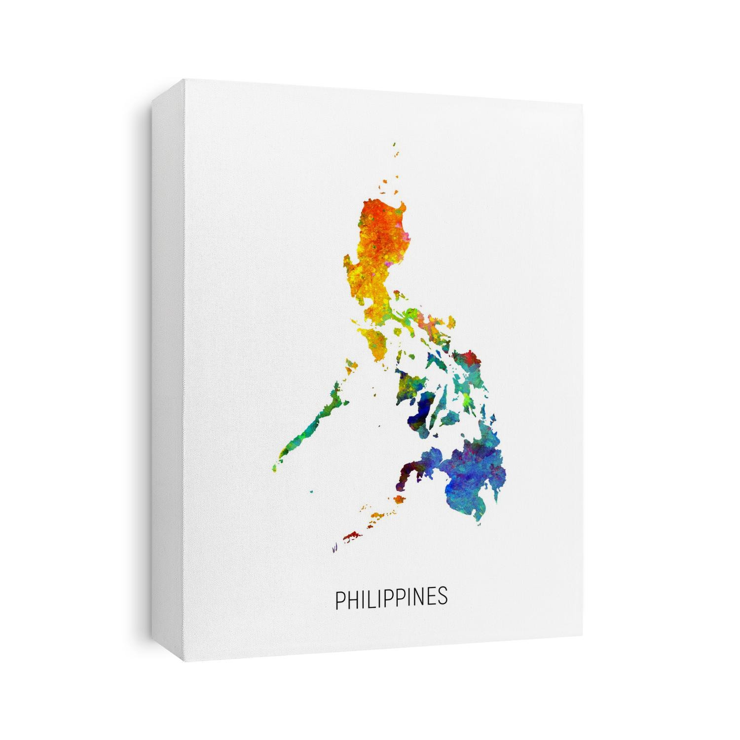 A watercolor map of Philippines