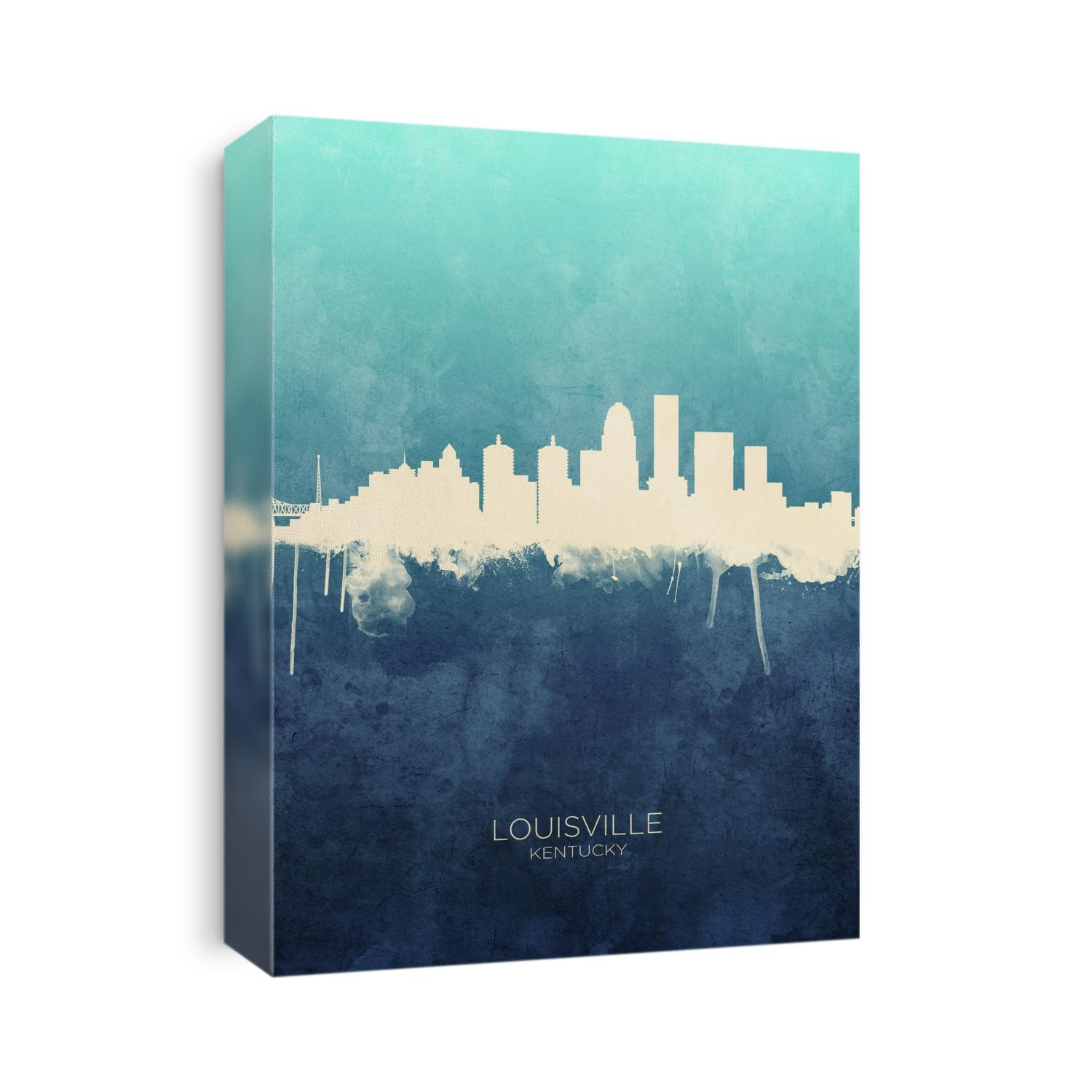 Watercolor art print of the skyline of Louisville, Kentucky, United States
