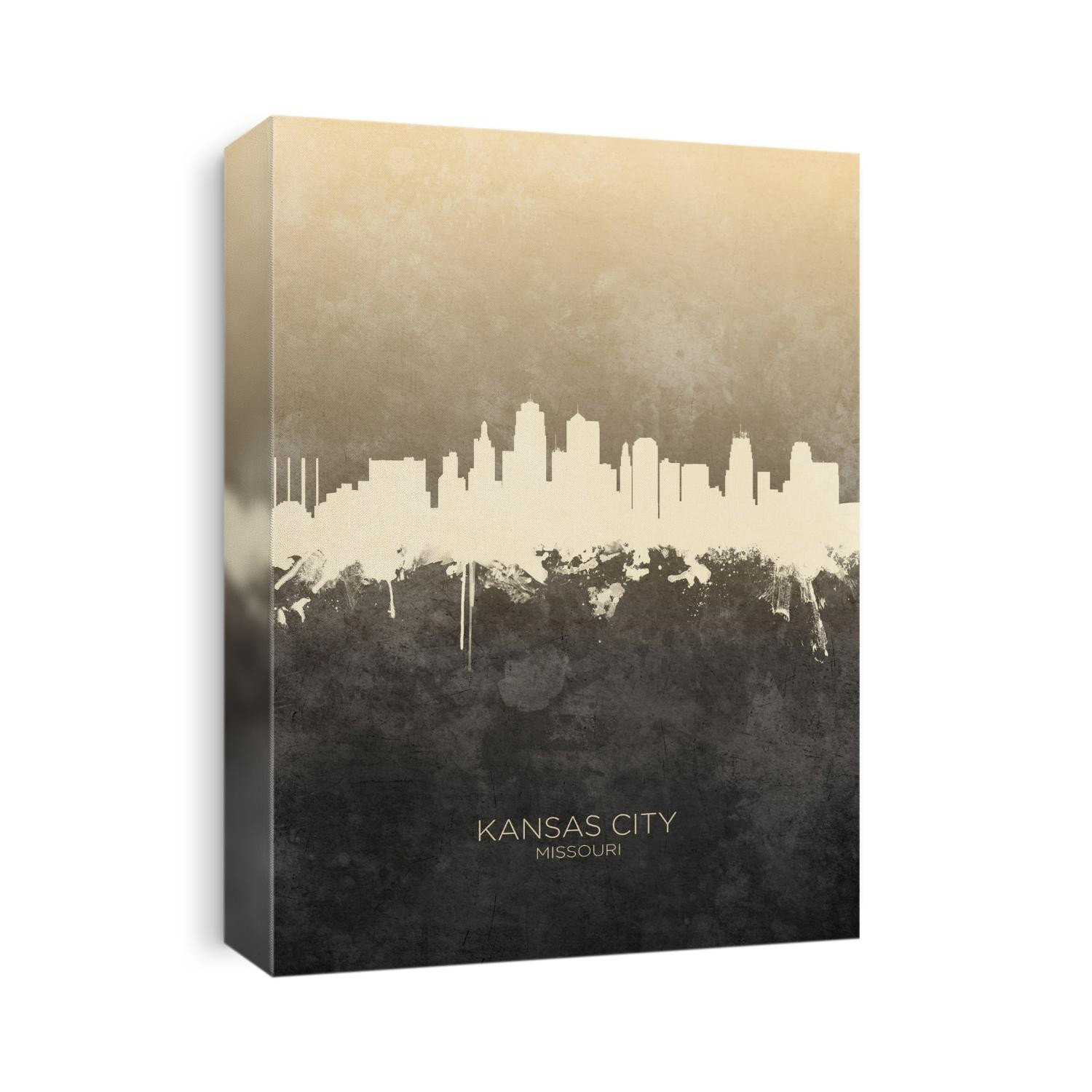 Watercolor art print of the skyline of Kansas City, Missouri, United States