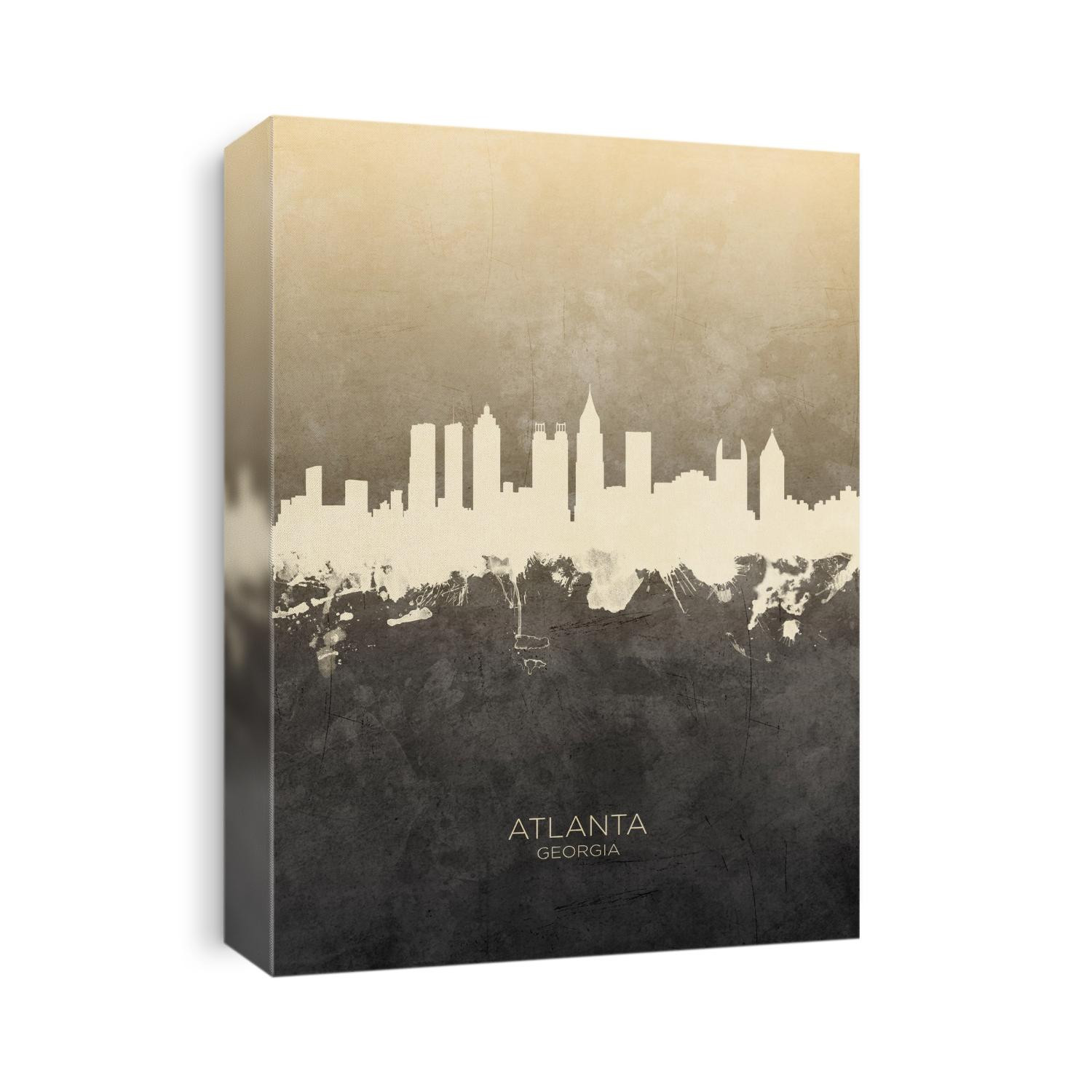Watercolor art print of the skyline of Atlanta, Georgia, United States