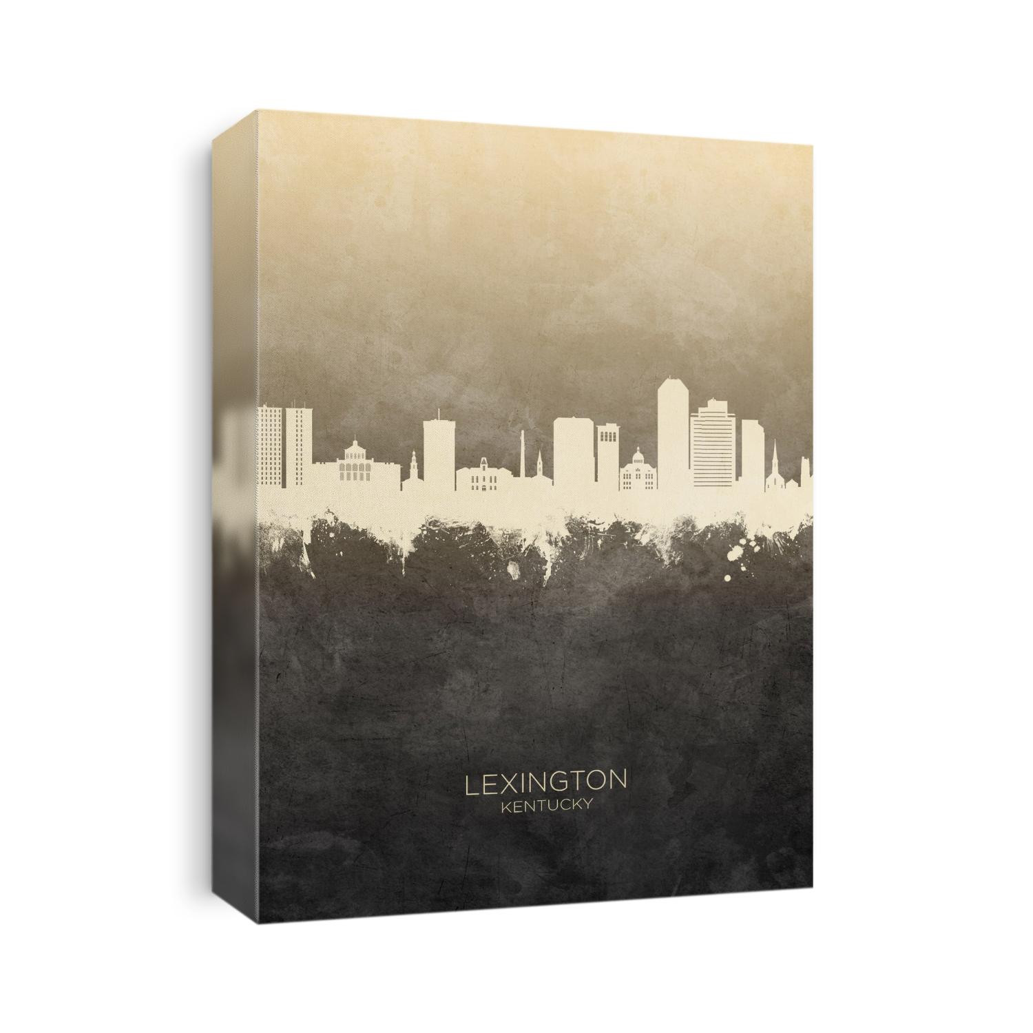 Watercolor art print of the skyline of Lexington, Kentucky
