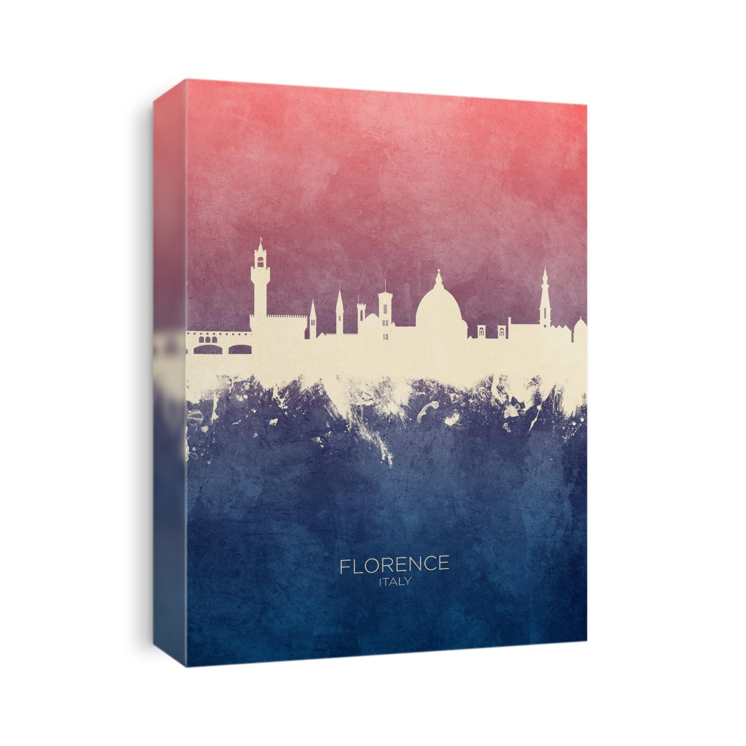Watercolor art print of the skyline of Florence, Italy