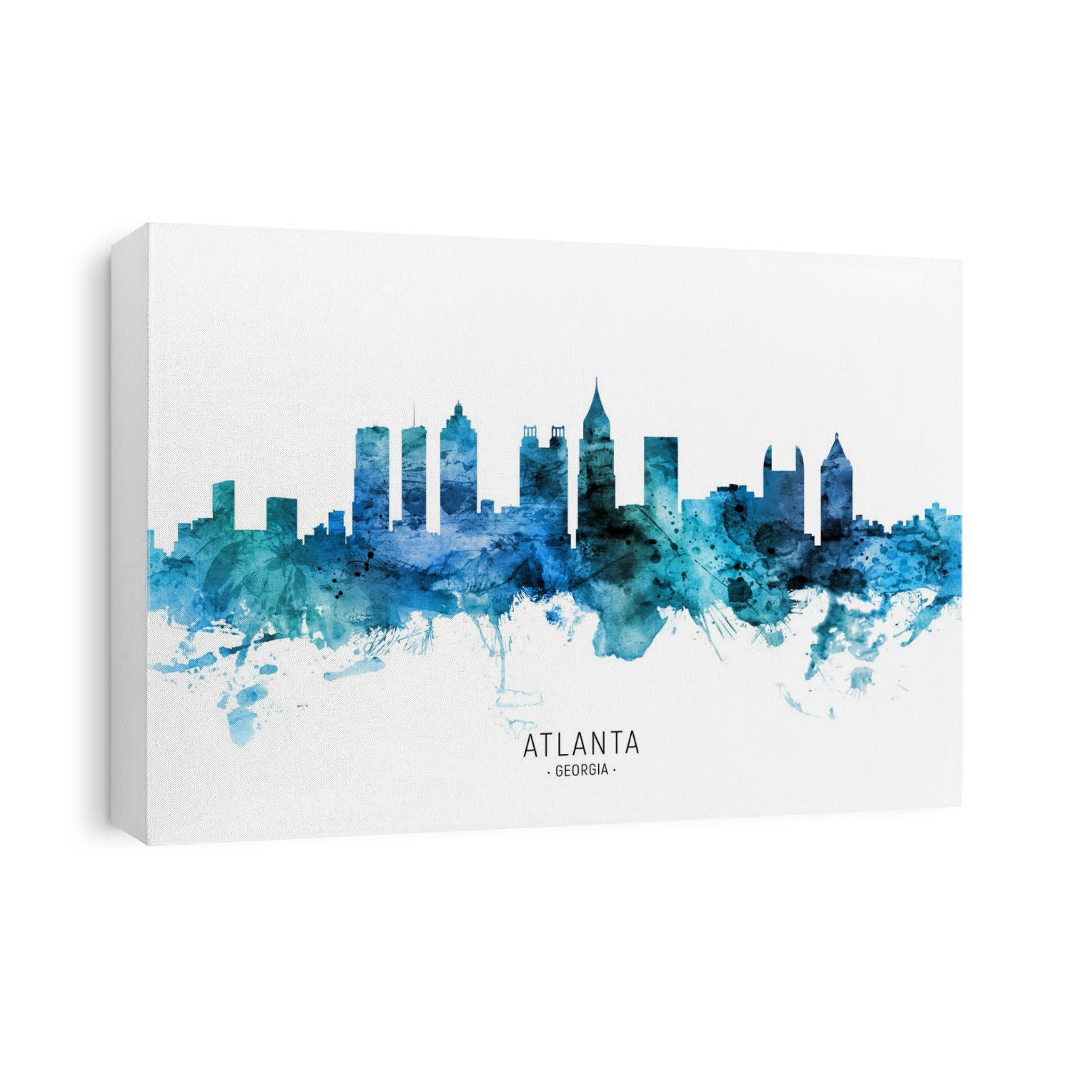 Watercolor art print of the skyline of Atlanta, Georgia, United States