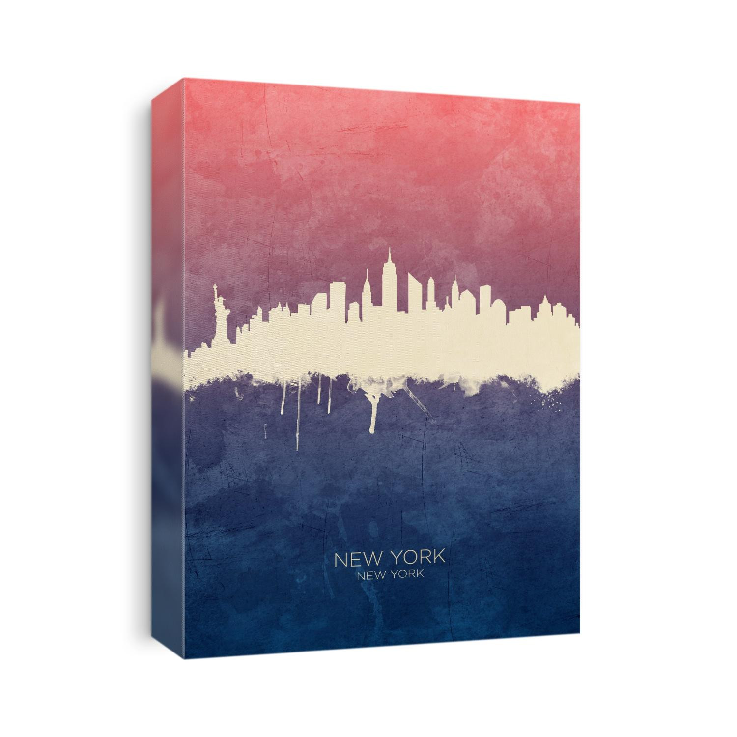 Watercolor art print of the skyline of New York City, United States