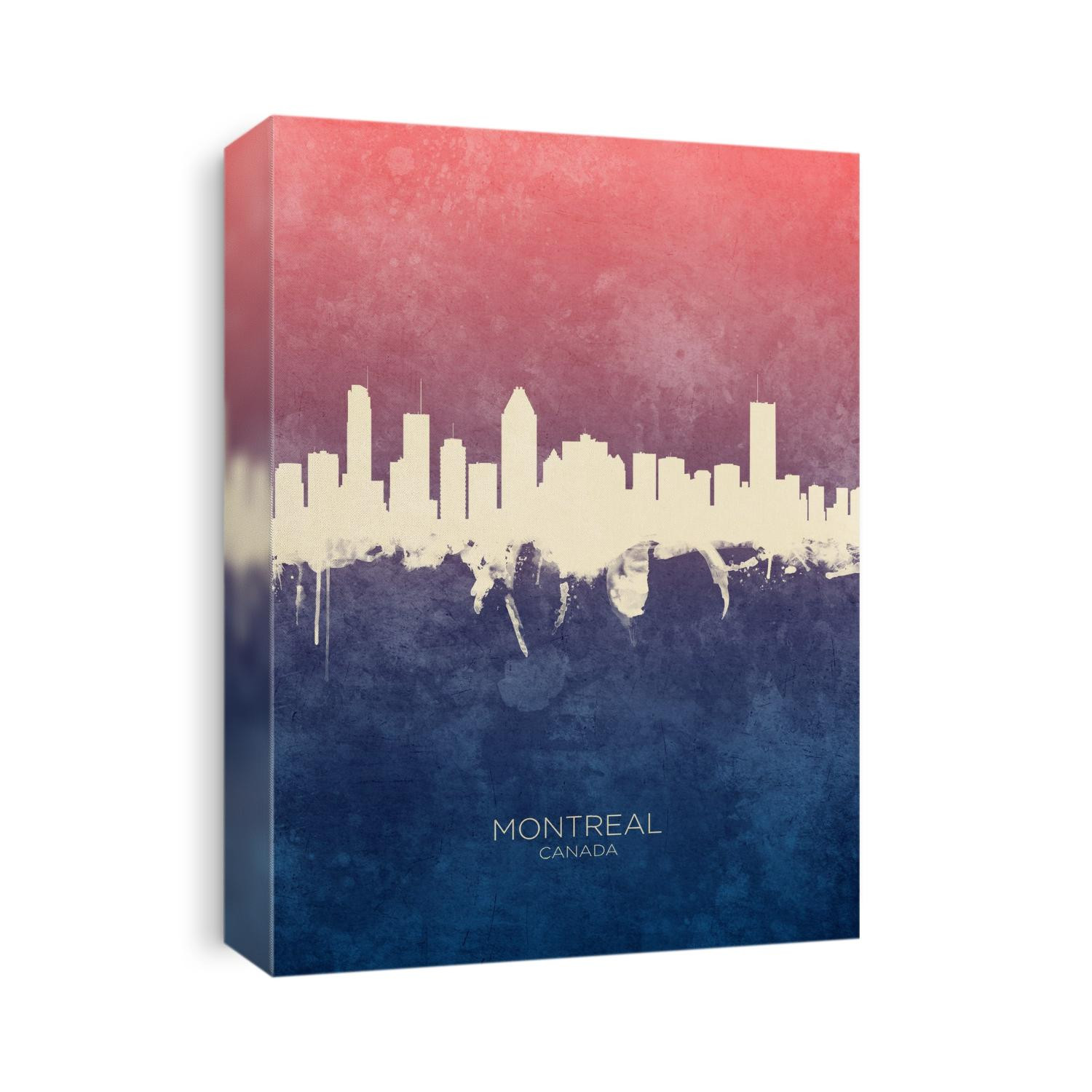 Watercolor art print of the skyline of Montreal, Canada