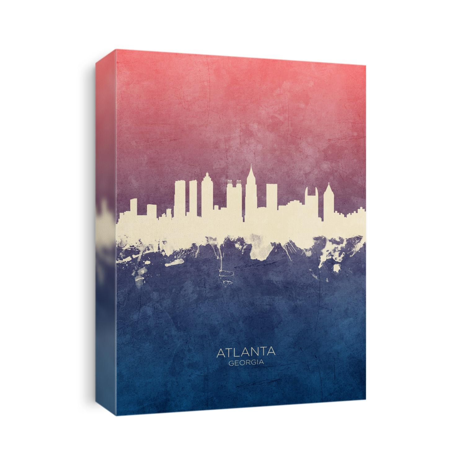 Watercolor art print of the skyline of Atlanta, Georgia, United States