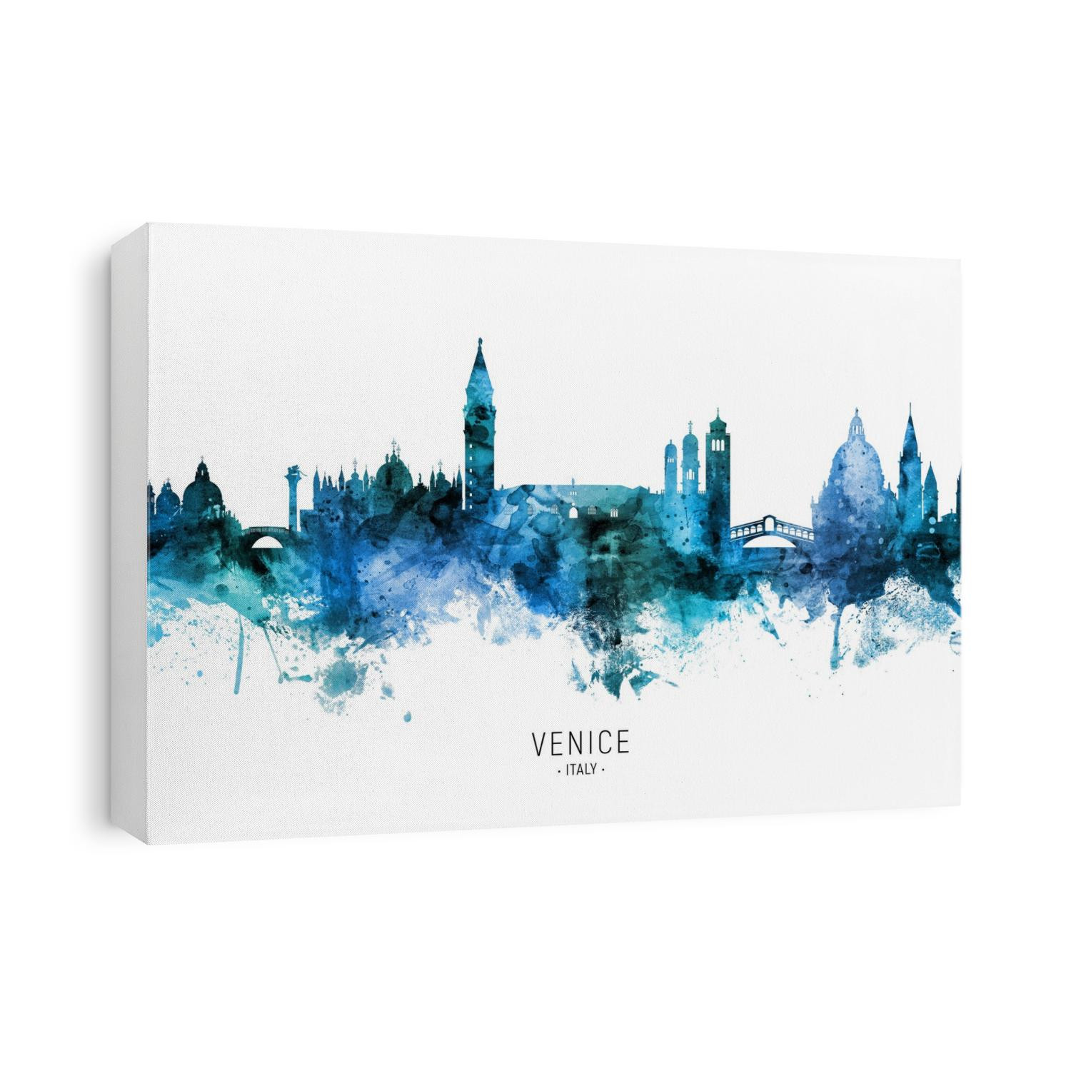 Watercolor art print of the skyline of Venice, Italy