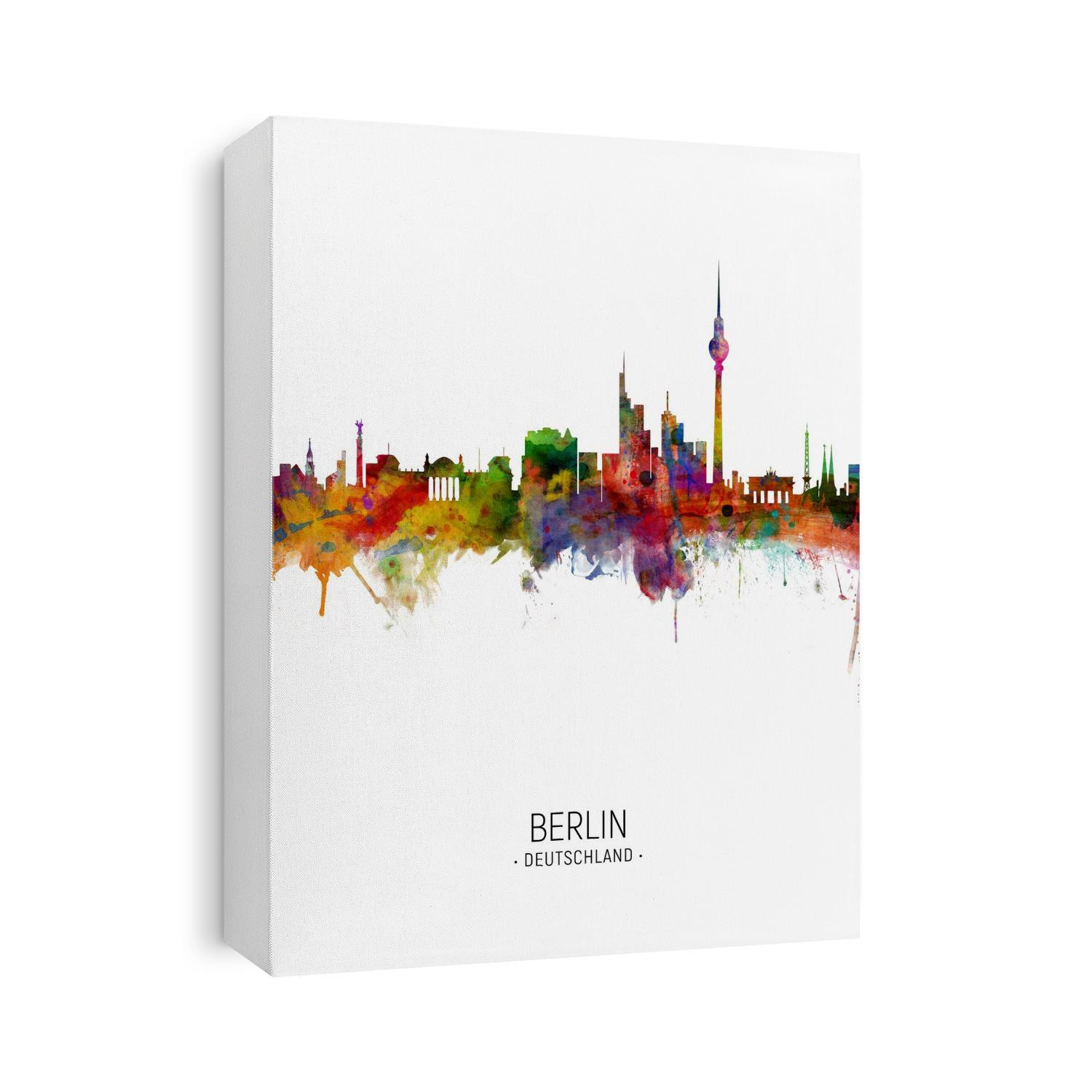 Watercolor art print of the skyline of Berlin, Germany