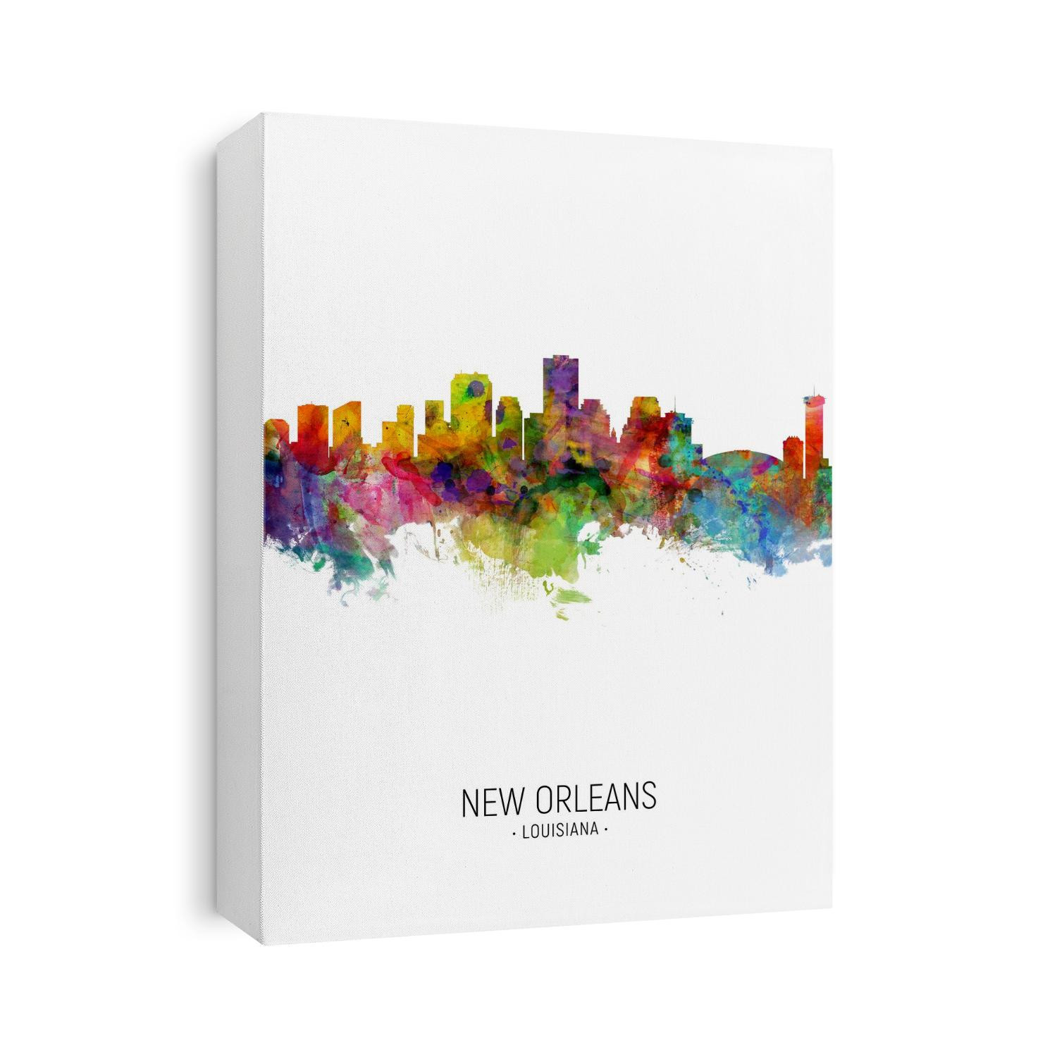 Watercolor art print of the skyline of New Orleans, Louisiana, United States