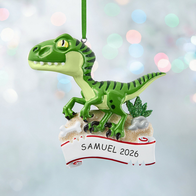 Velociraptor Dino Personalized Ornament