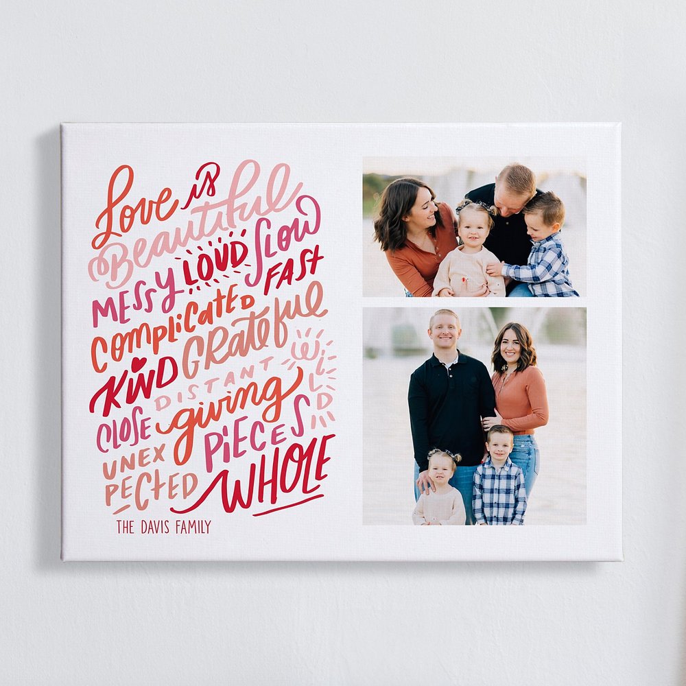 Beautiful Love Photo Canvas