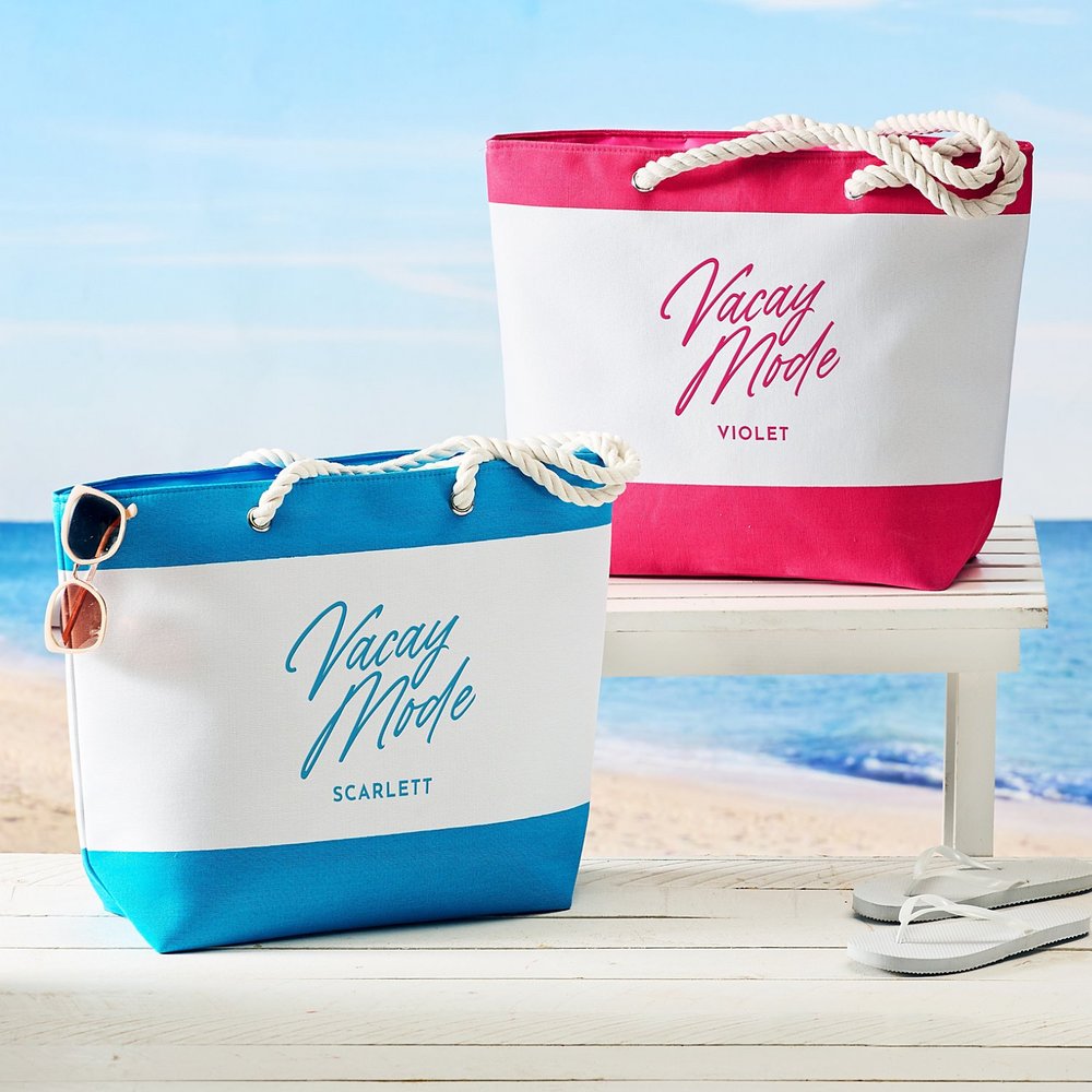 Vacay Mode Nautical Beach Bag