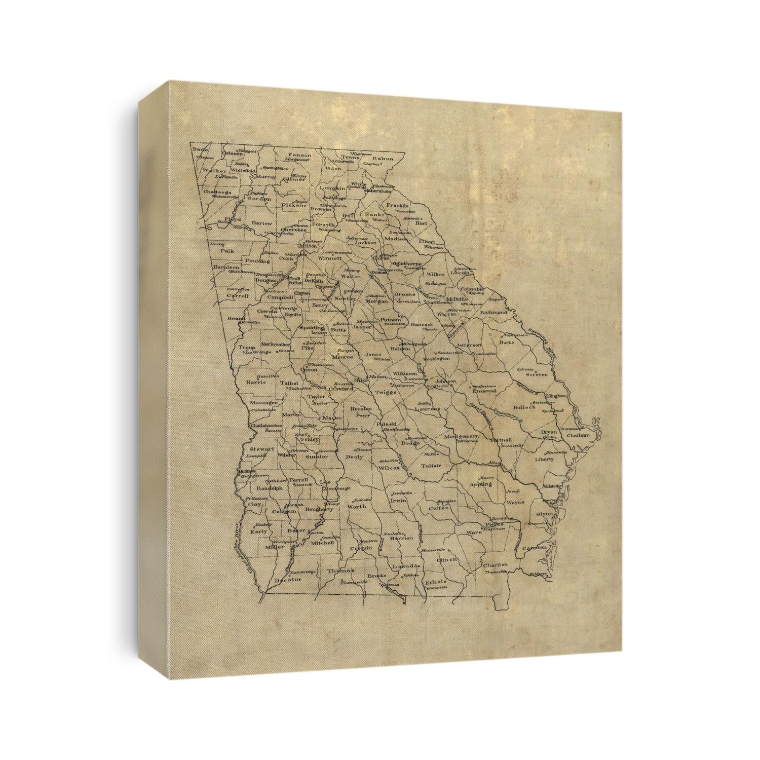 Old map of Georgia from 1893.