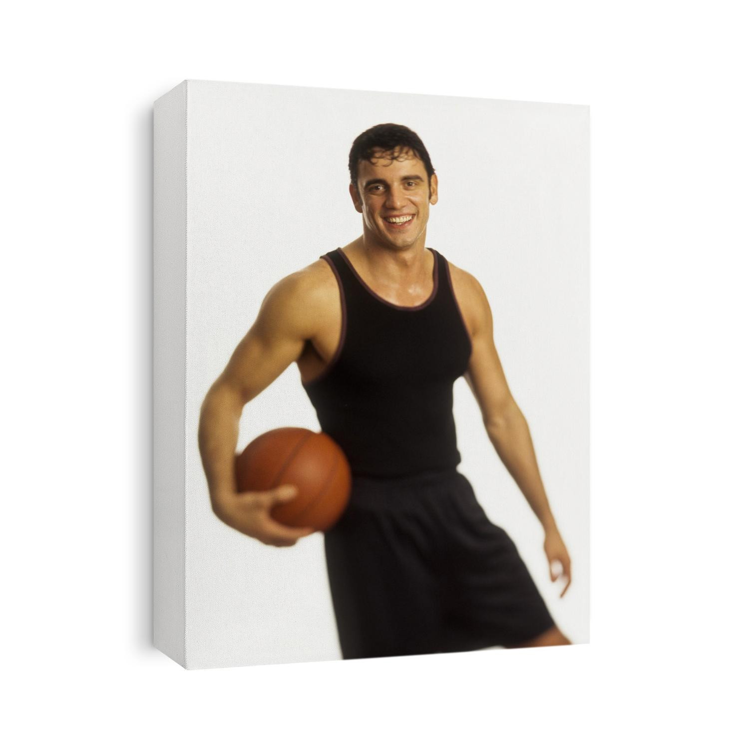Young man after playing basketball.
