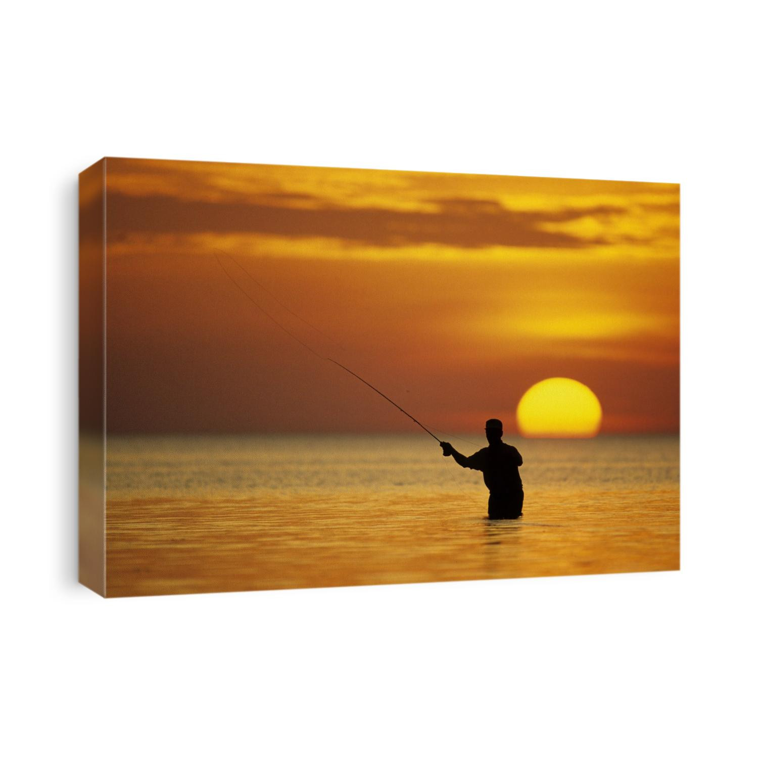 Fly Fisherman in the Florida Keys.