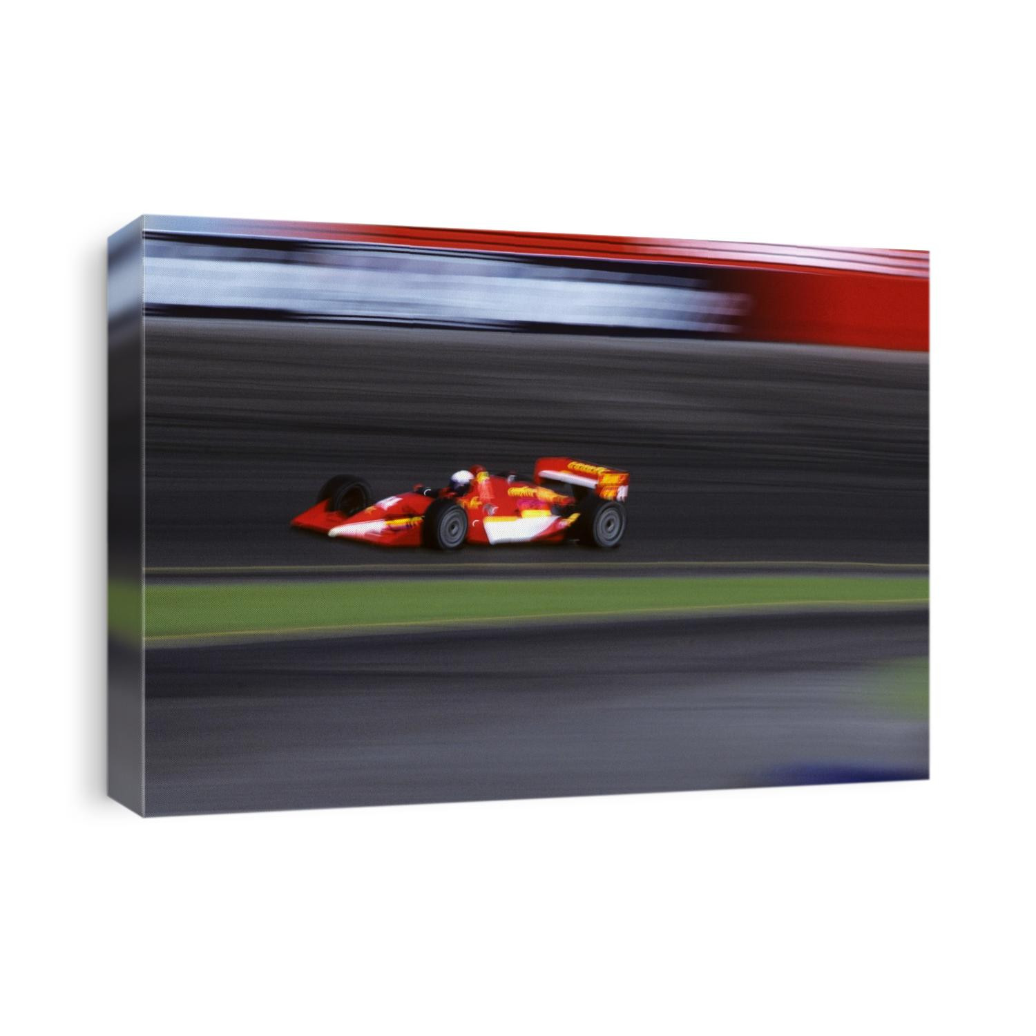 Auto racing action