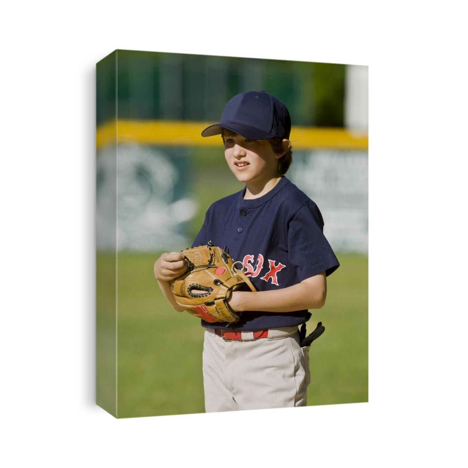 Portrait of 12 year old boy baseball player.