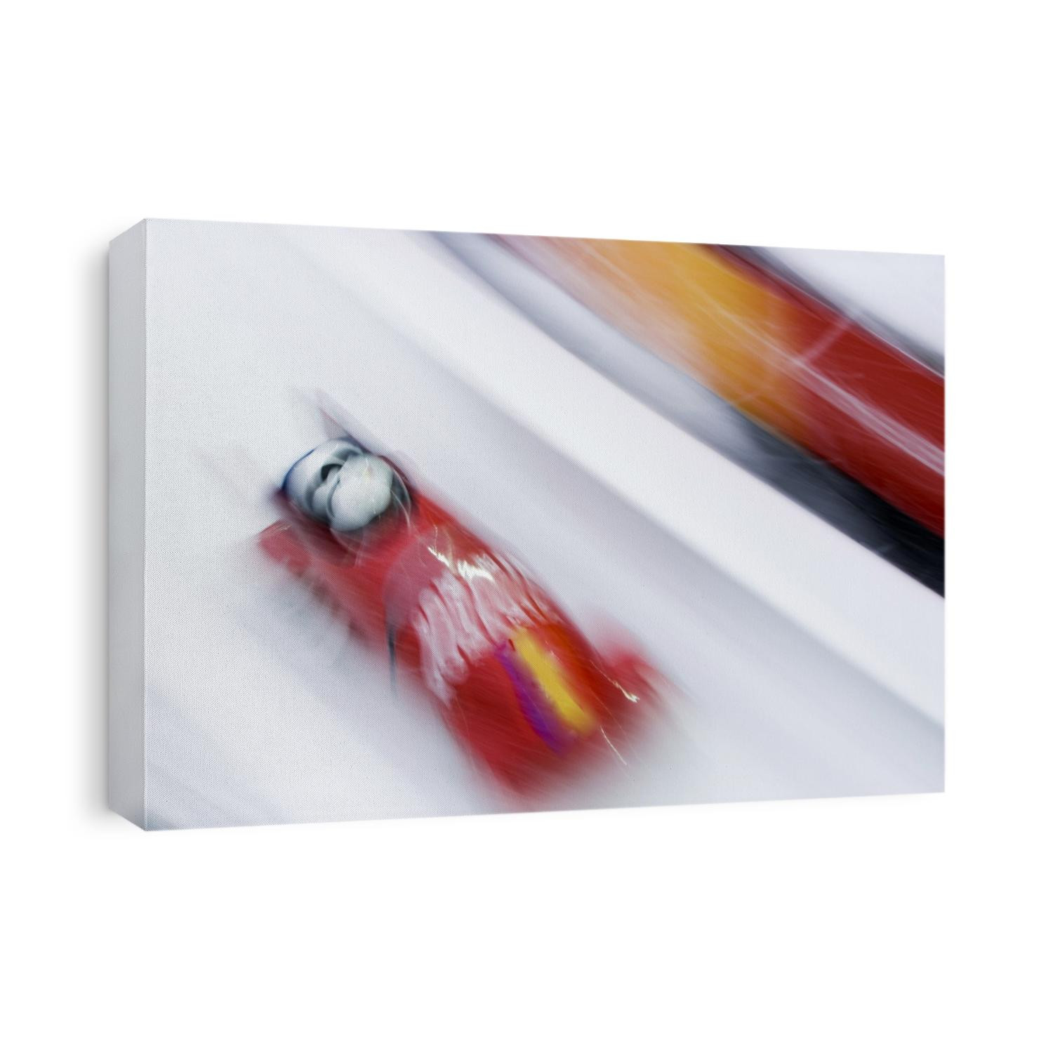 Two man bobsled in action