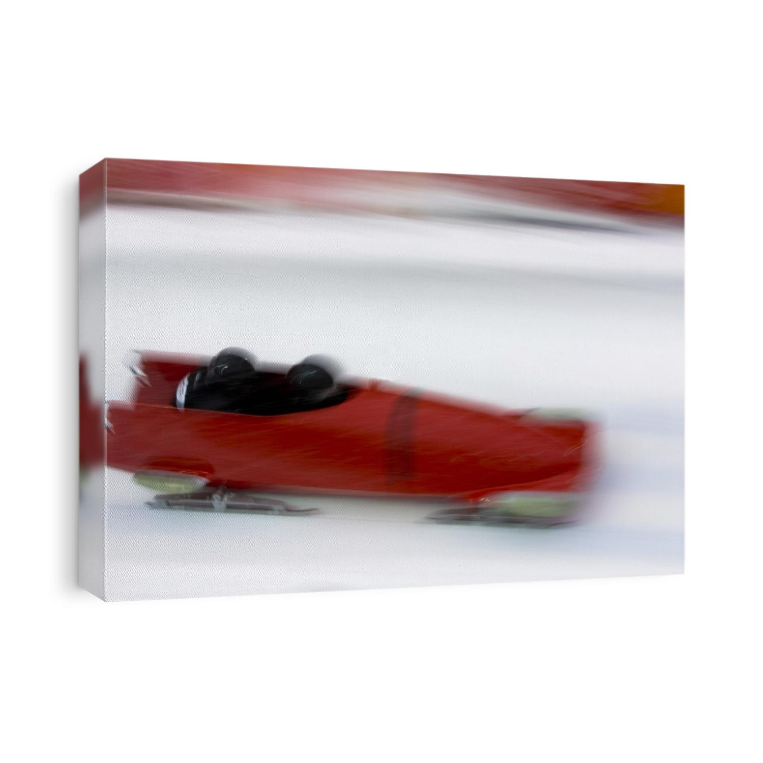 Two man bobsled in action