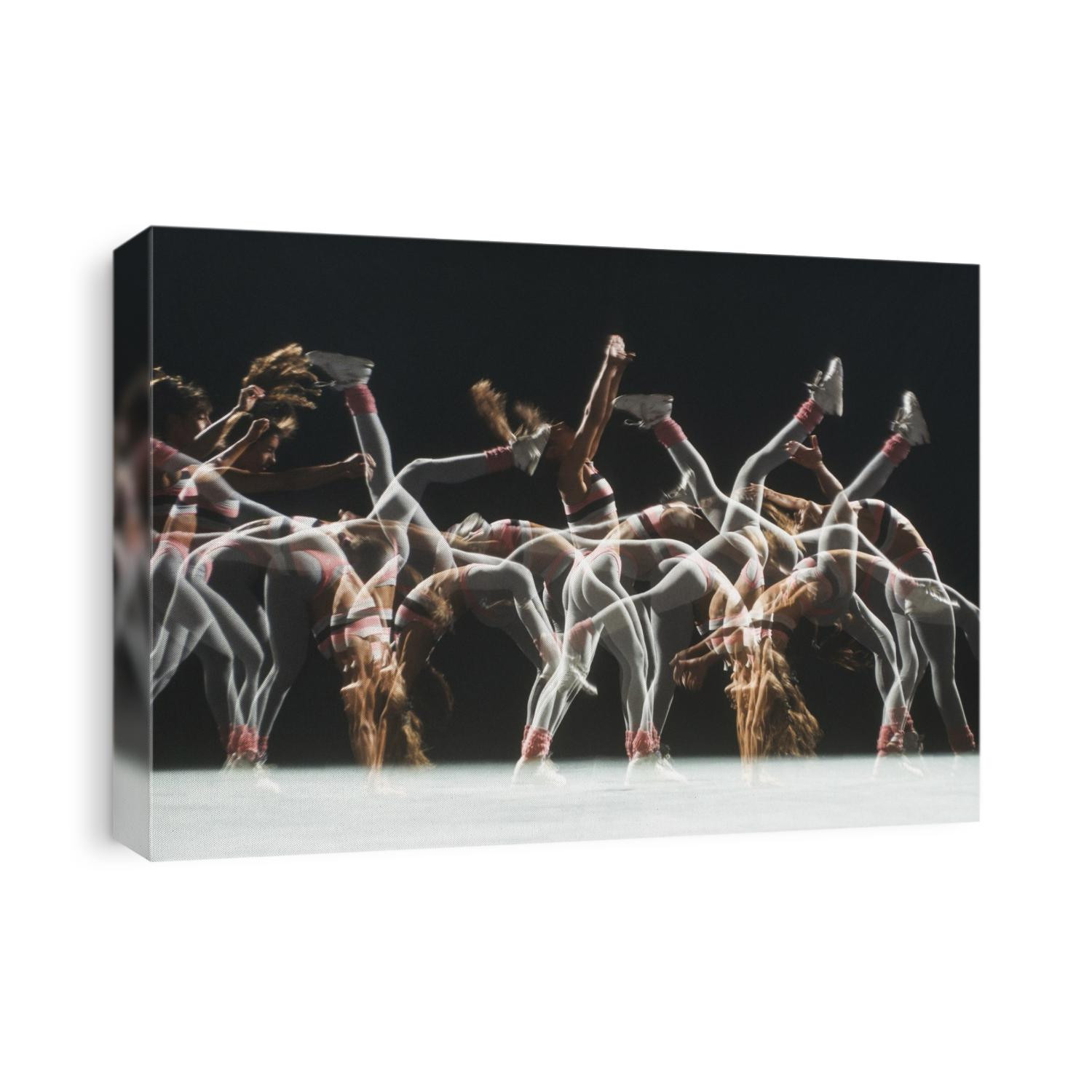 Sequence of woman leaping.