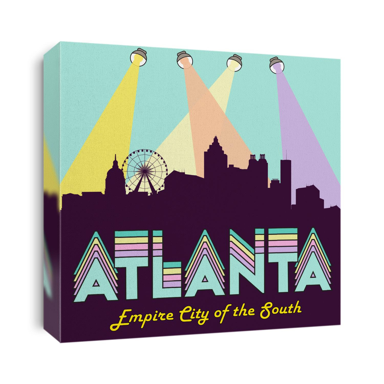 Atlanta Georgia USA skyline silhouette flat design vector design illustration