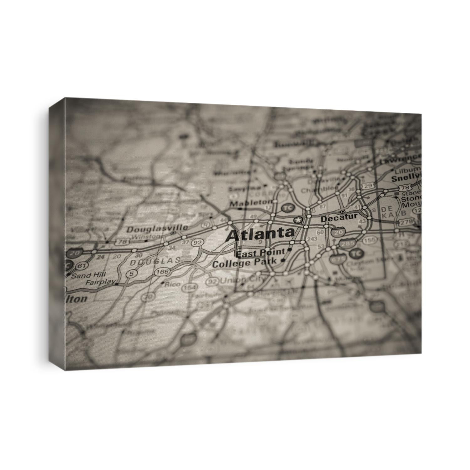 Atlanta on USA map background