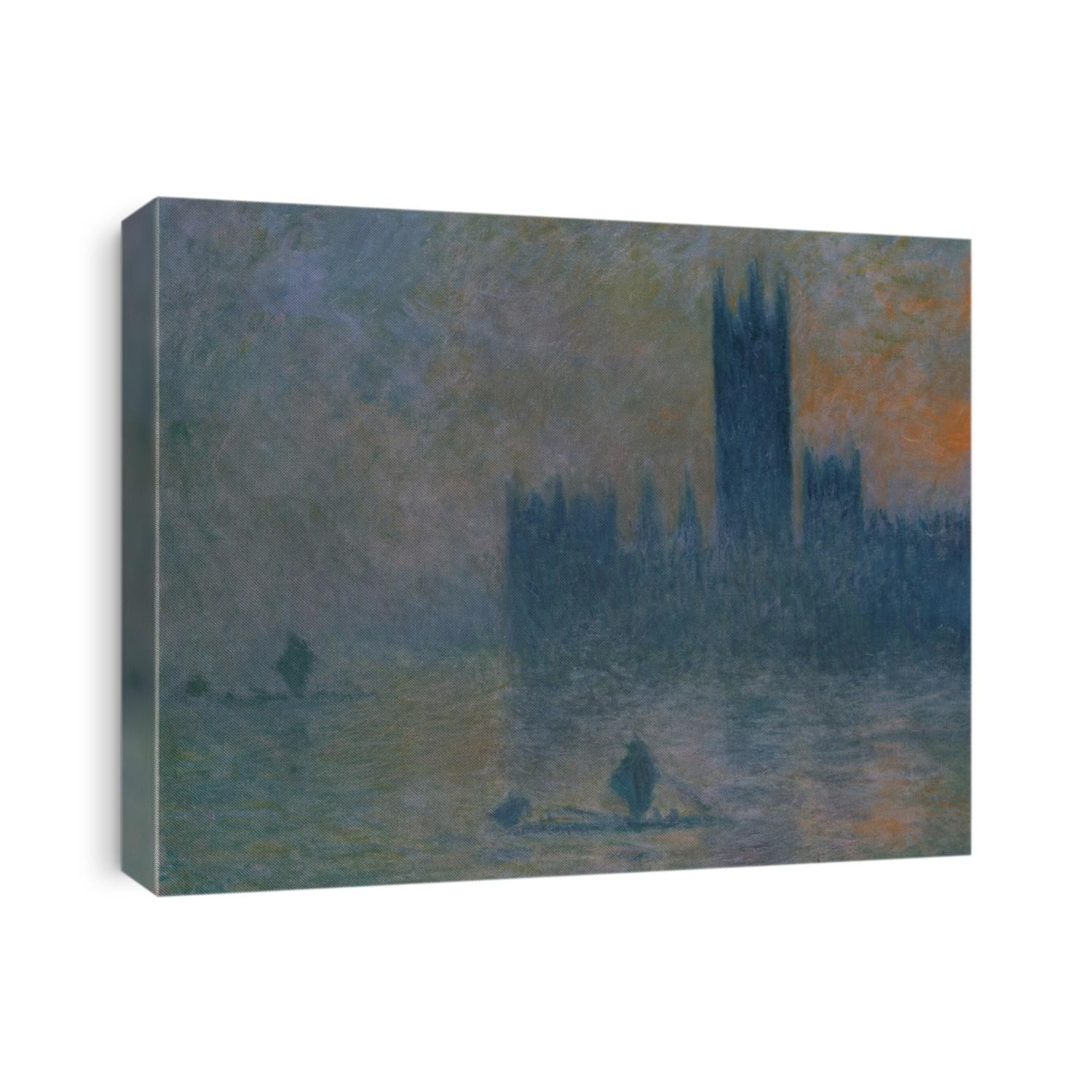 The Houses of Parliament , by Claude Monet, 1903_4, French impressionist oil painting. Between 1899 and 1901, Monet painted views of the Thames River in London, including this one from Saint Thomass H