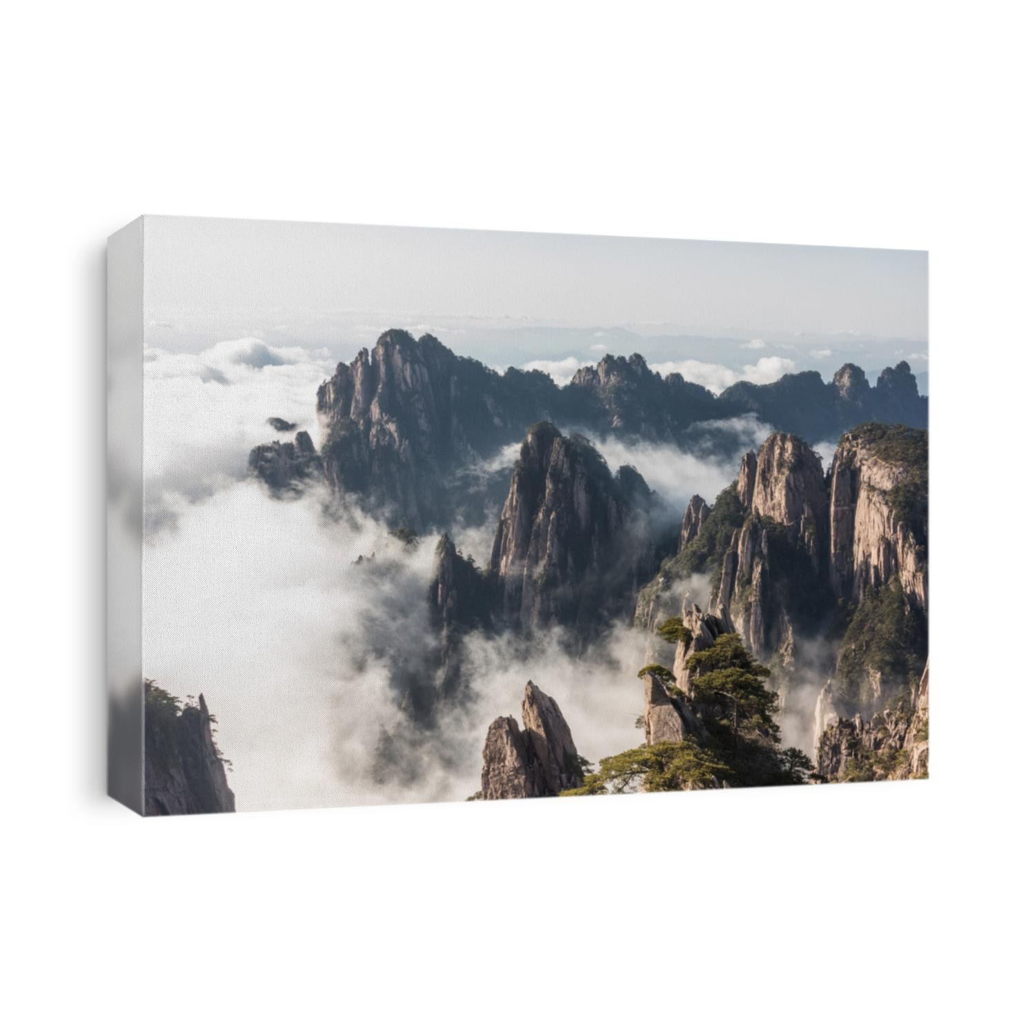 Huangshan, a mountain range in southern Anhui province in eastern China. UNESCO World Heritage site.
