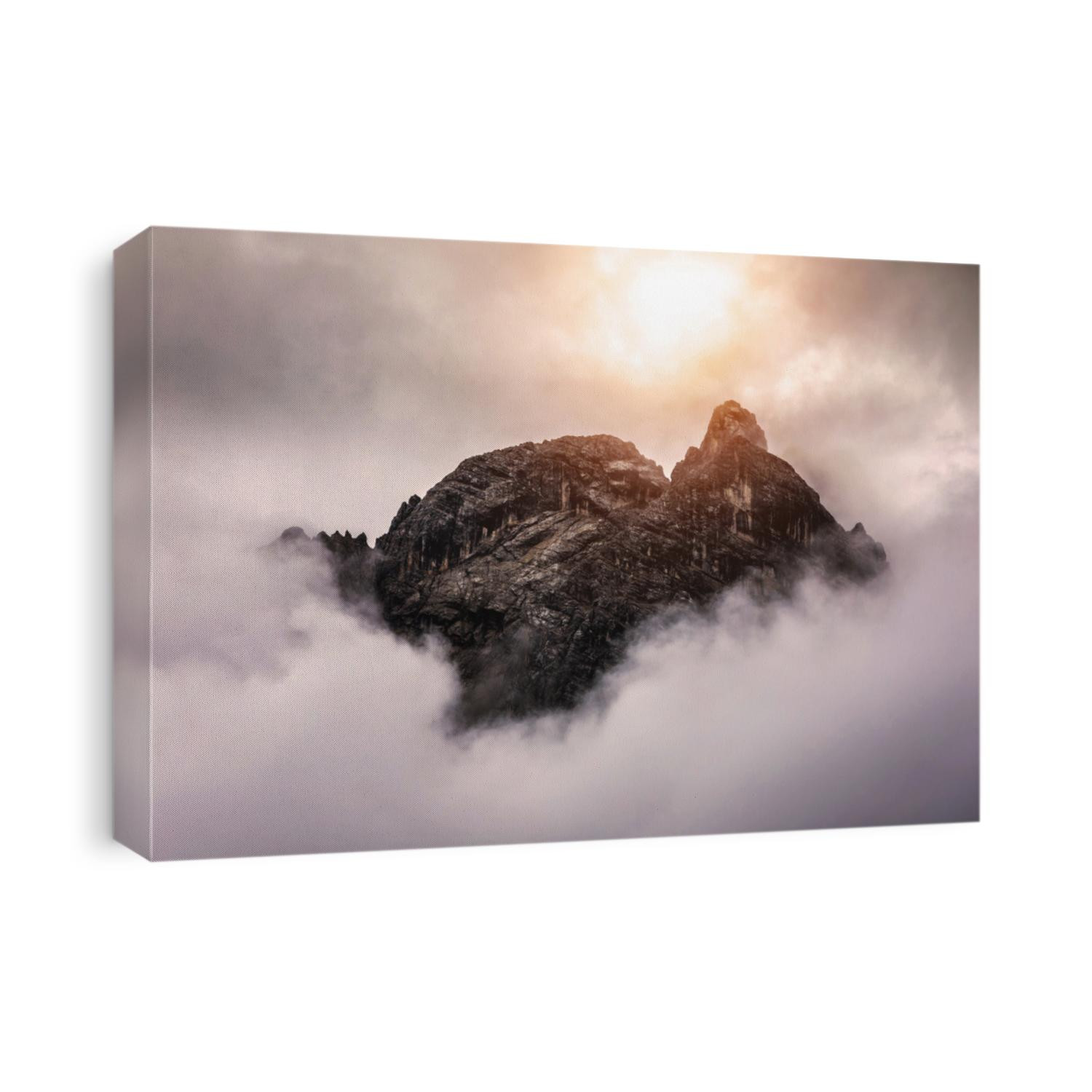 Alpine landscape with mountain peaks in the Dolomites, Italy, Europe
