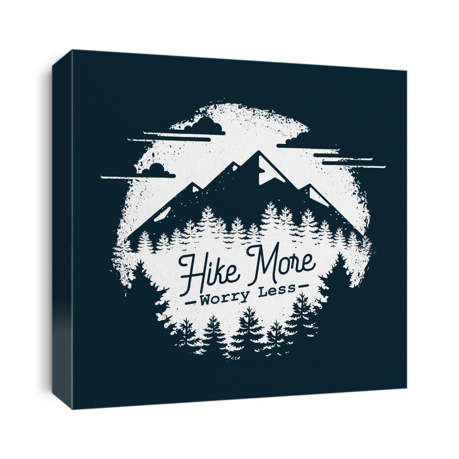 Adventure Mountain Hike Creative Motivation Stamped Quote Poster Concept. Vector Outdoor Design on Grunge Texture Background.