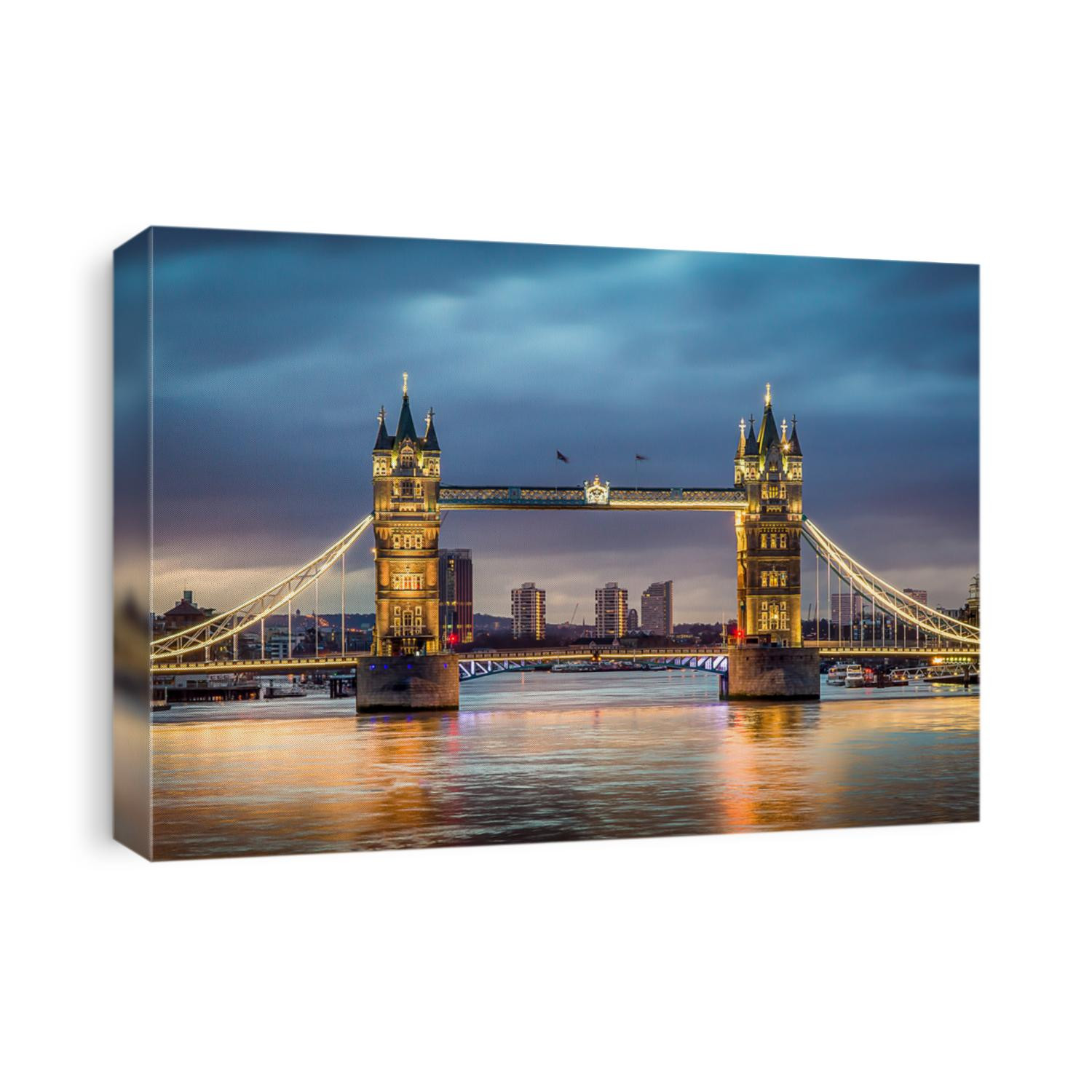 Tower Bridge withreflections in the thames at sunset