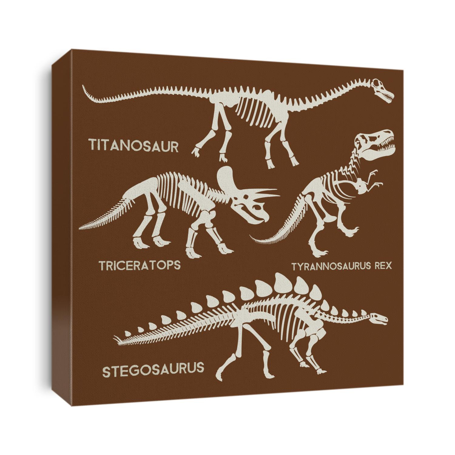 Dinosaurs silhouettes set. Vector flat set illustration