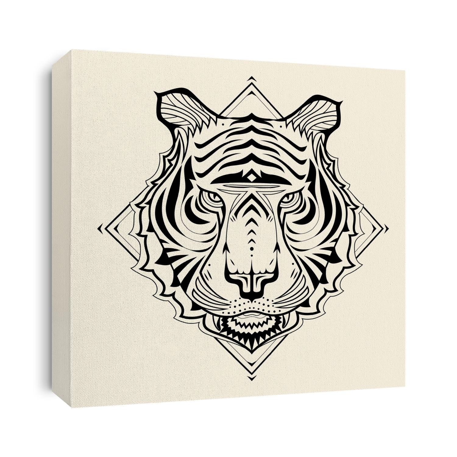 Tiger Zentangle design,vector illustration