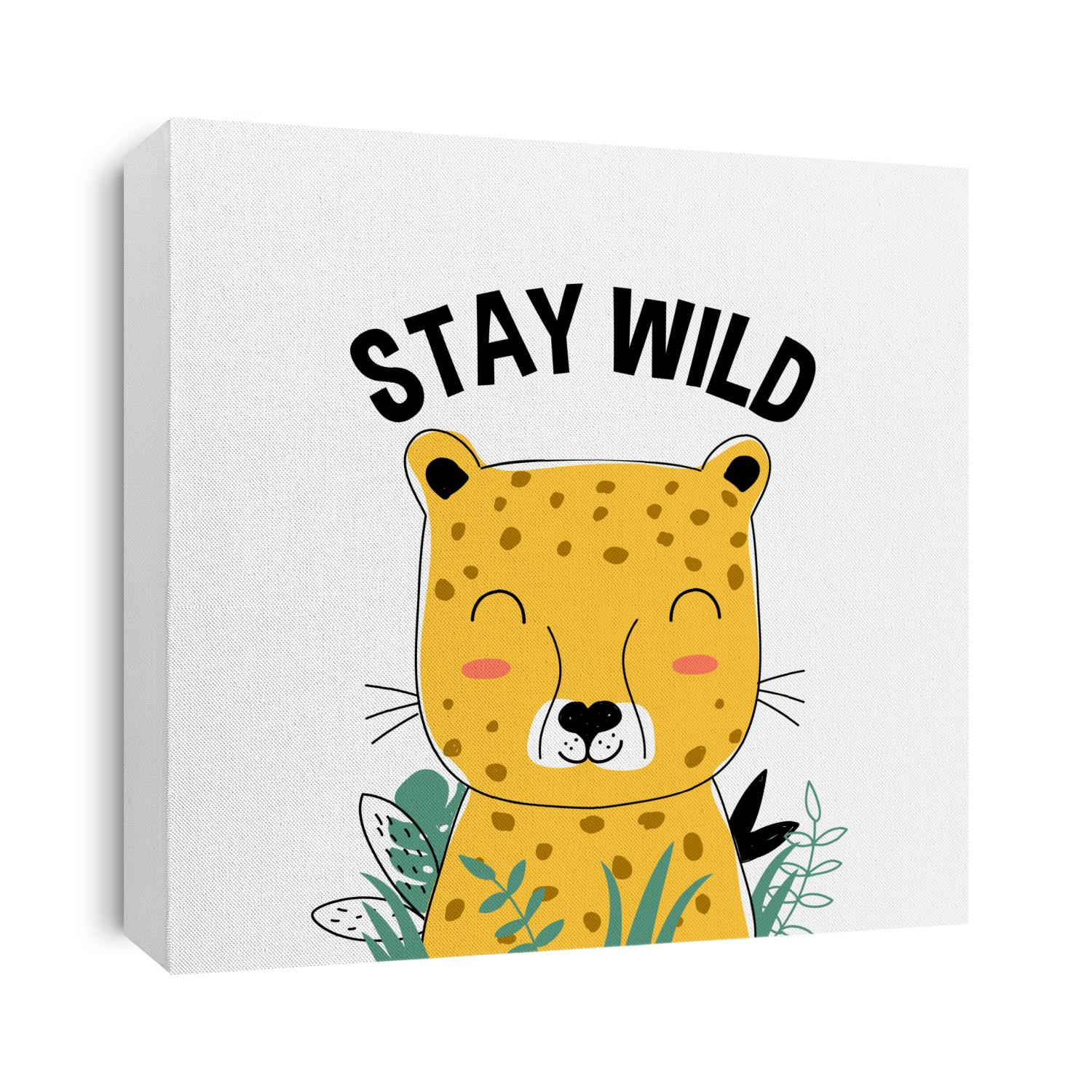 Cute leopard vector illustration for t-shirt design with slogan. Vector illustration design for fashion fabrics, textile graphics, prints.