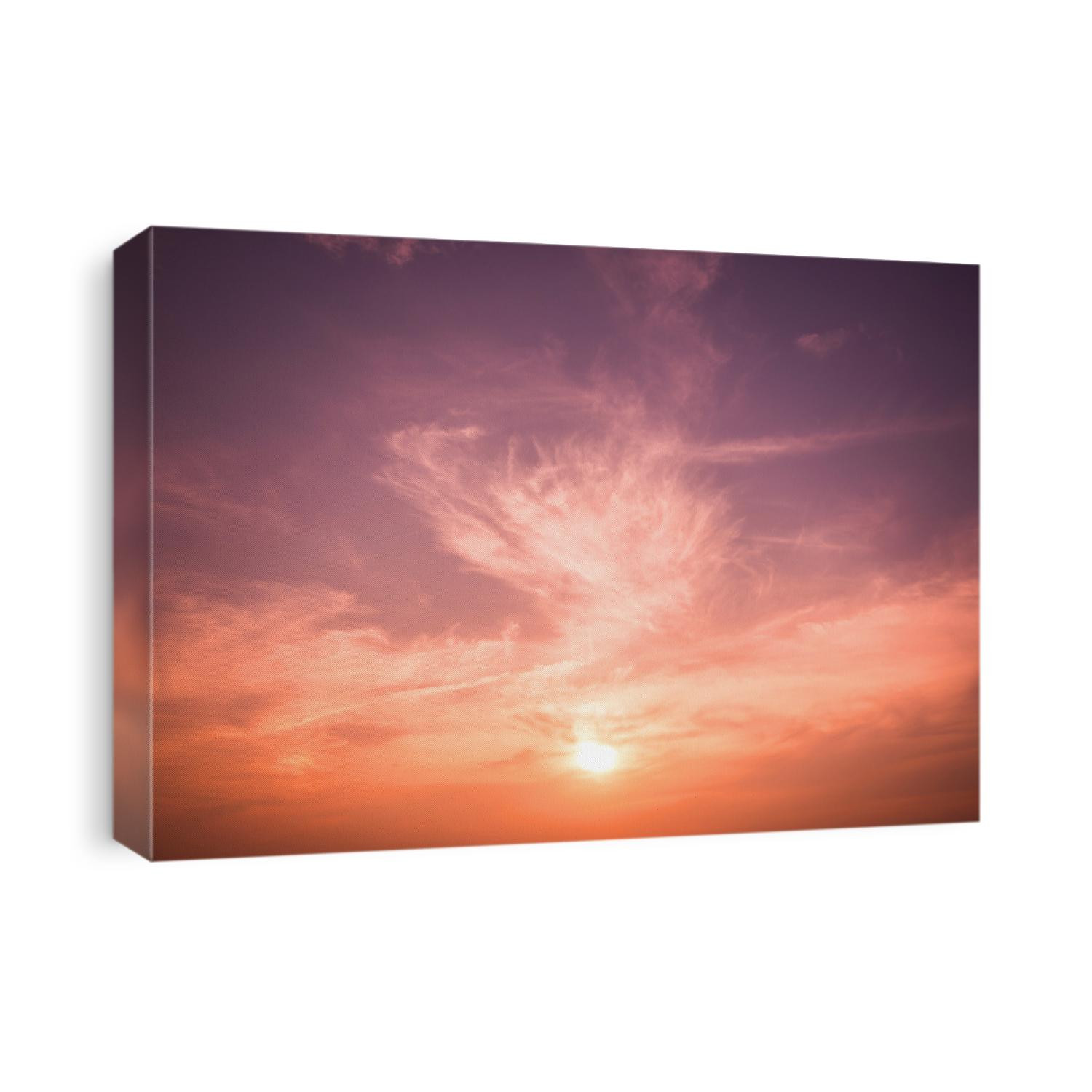 sunset sky with clouds