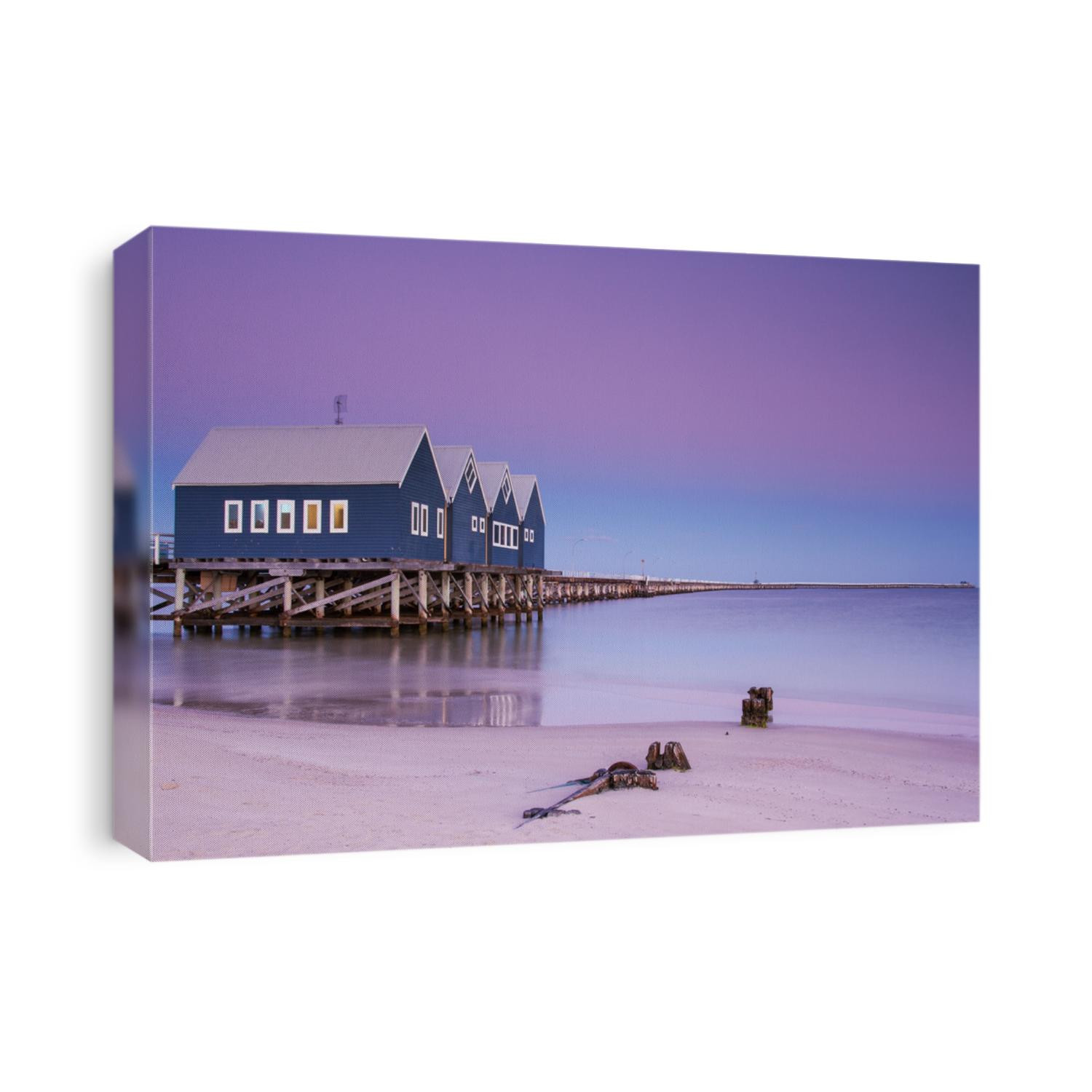 Busselton Jetty shimmers in the early morning in light in Busselton, Western Australia, Australia