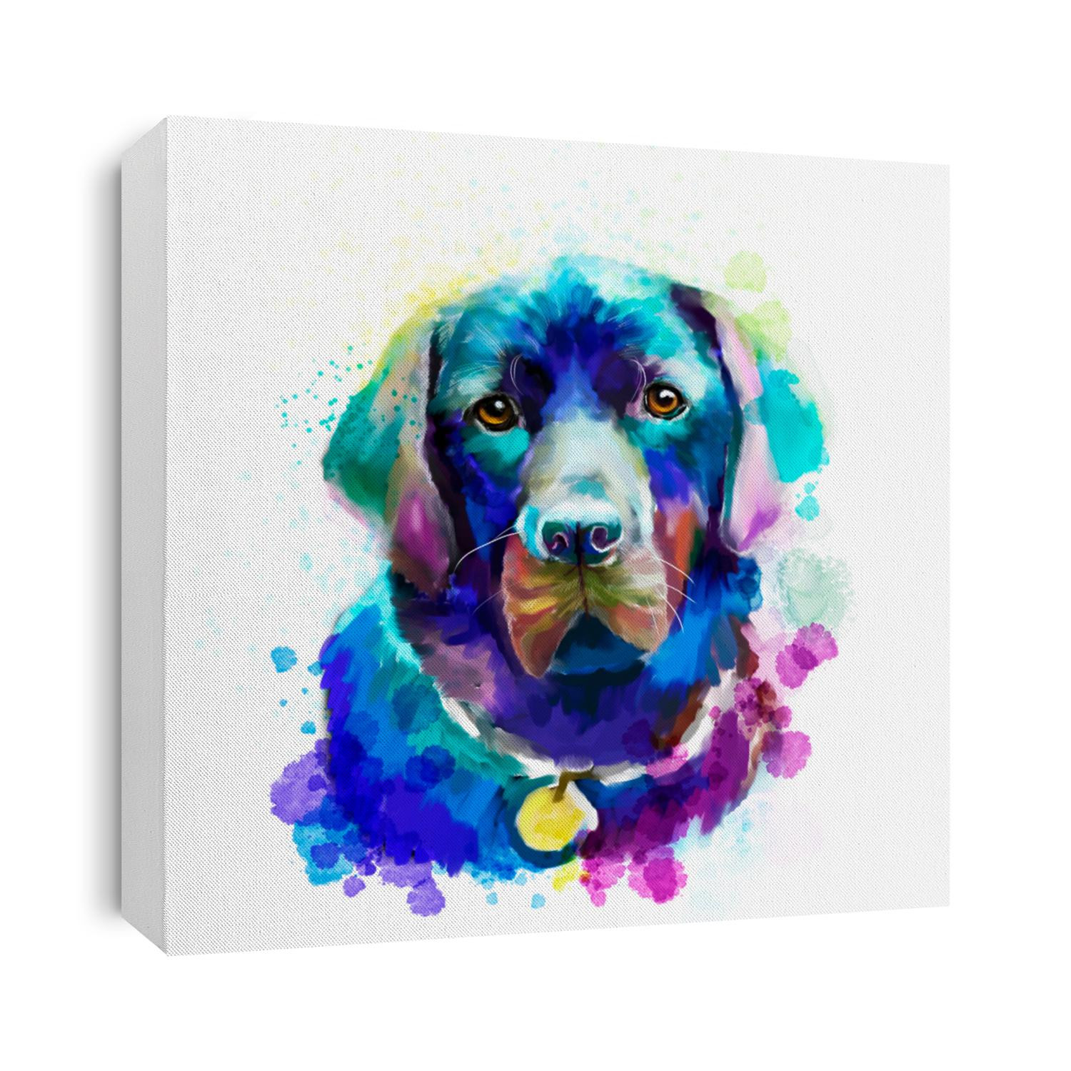 Labrador Retriever is the most lovely pet in the world. This illustration is good for cards, print for T-shirts.