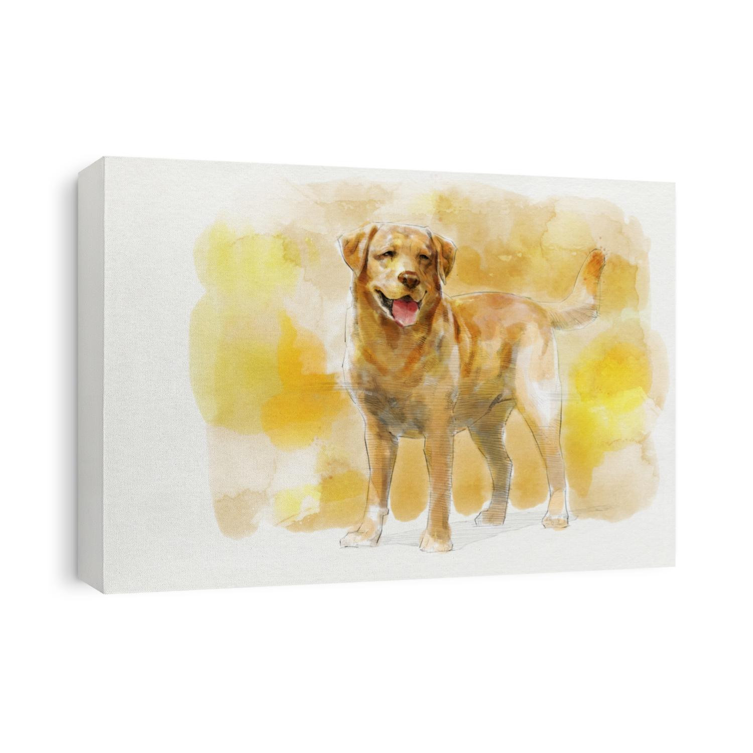 LABRADOR RETRIEVER WATERCOLOR PAINTING